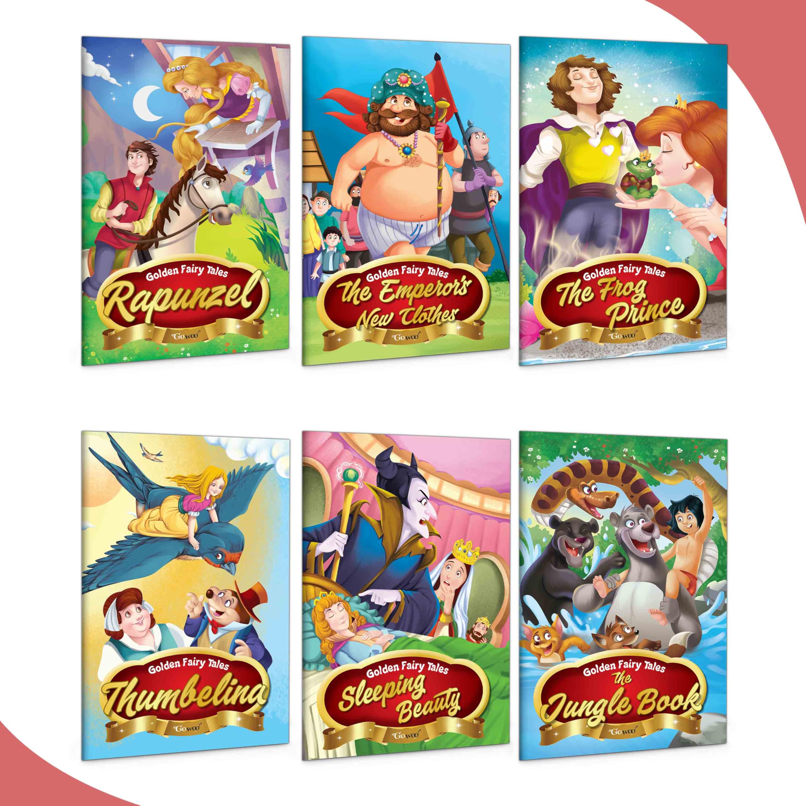 Golden Fairy Tales  Rapunzel, The Emperors New Clothes, The Frog Prince and more : The jungle book story book, interactive sto