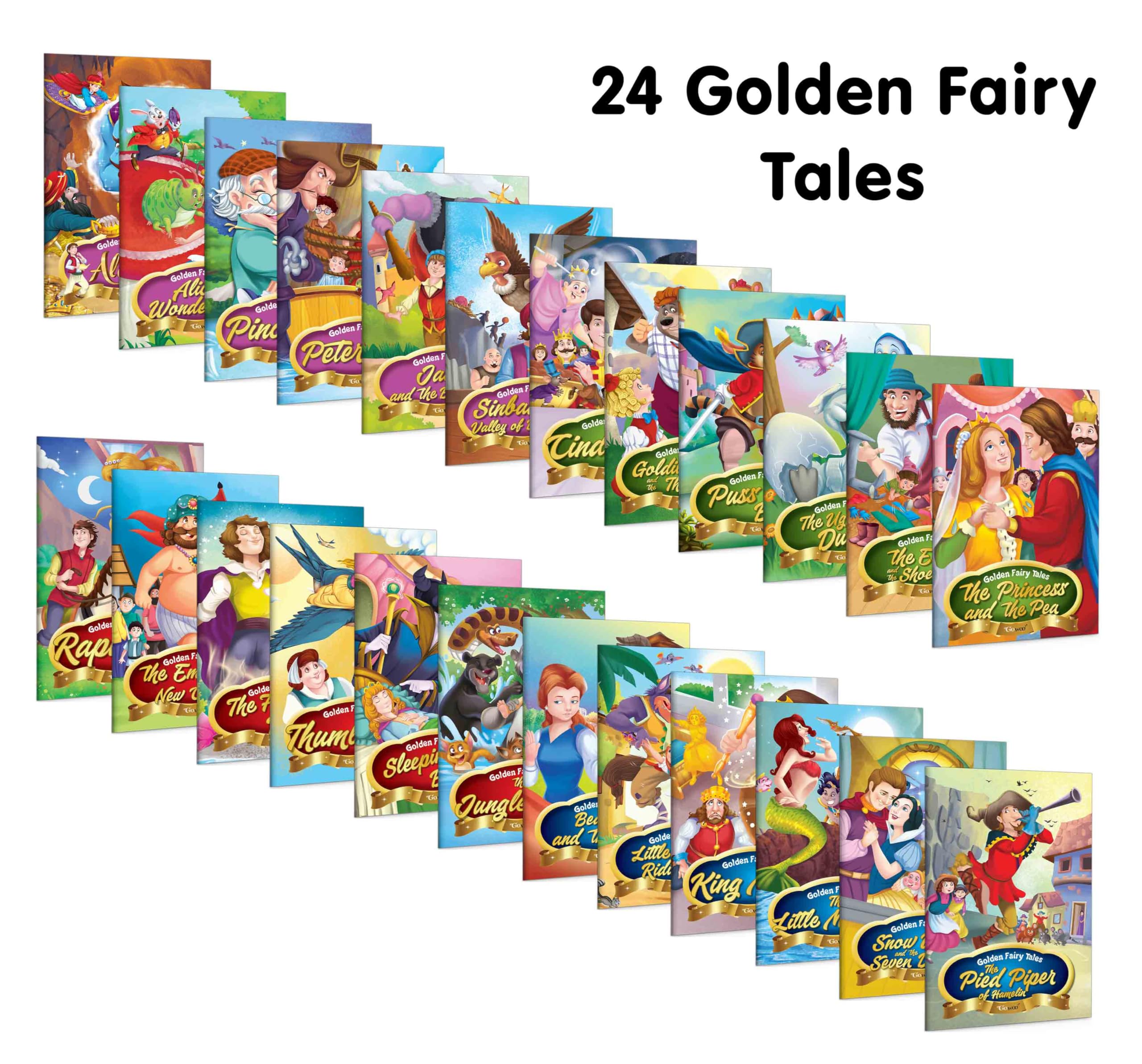 Combo of 24 Classic Tales, Favourite & Fairy Tales Story Books : Snow White and the Seven Dwarfs, The Jungle Book, Pinocchio and
