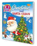 2 In 1 Copy To Colour Santa And Christmas Colouring Book [Paperback] Sawan