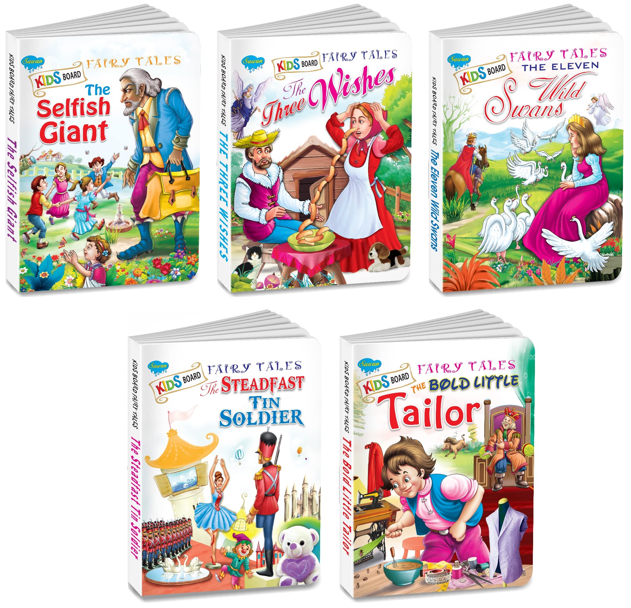 Fancy Story Board Book Series | Pack Of 5 Books (V2) | Super Jumbo Combo For Collecters And Library Kids Board Fairy Tales Books