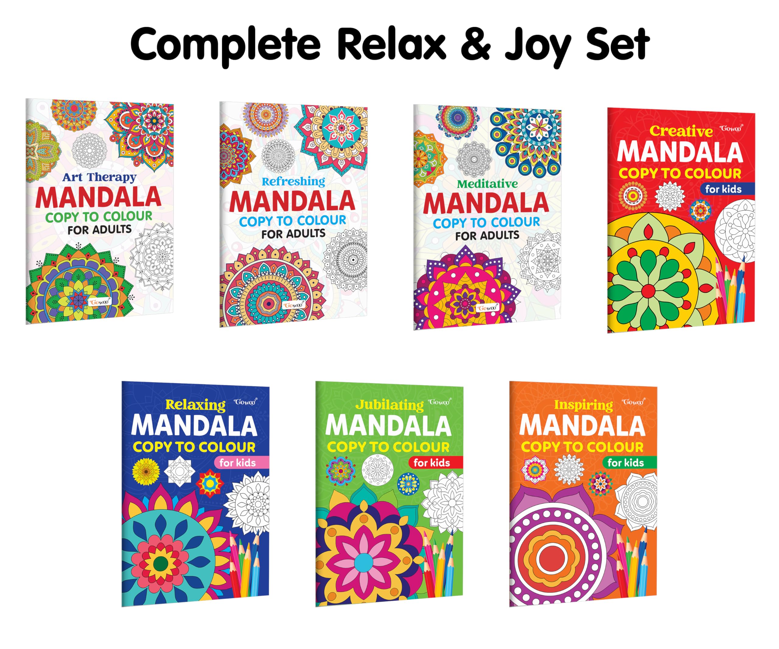 Art Therapy, Refreshing, Meditative  Mandala Copy to Colour for Adults & Kids and more : Calm & Colourful Mandala Art, Artisti
