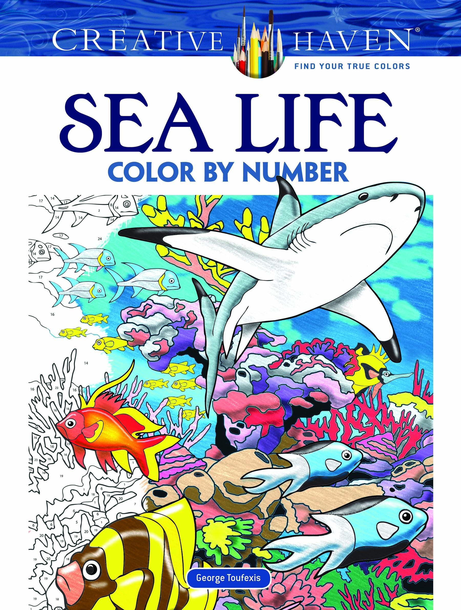 Creative Haven Sea Life Color by Number Coloring Book (Adult Coloring Books: Sea Life)