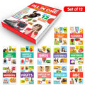 book set for children (Red Edition) : Essential Book Of My First All in One Picture Library Box, Early childhood learning books,