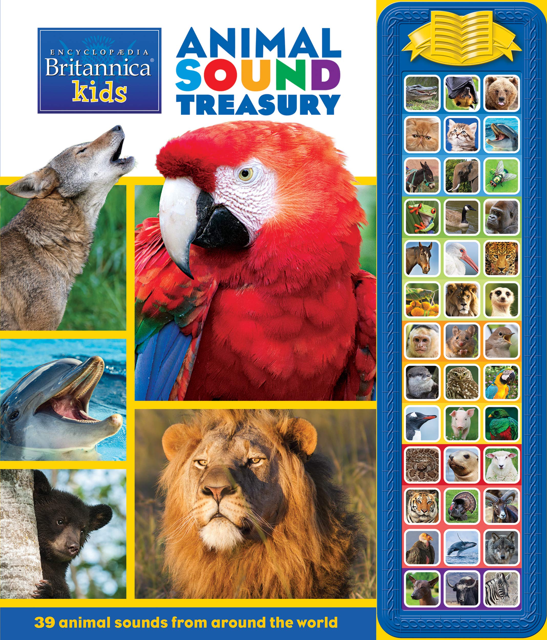 Encyclopaedia Britannica Kids  Animal Sound Storybook Treasury 39Button Sound Book  PI Kids