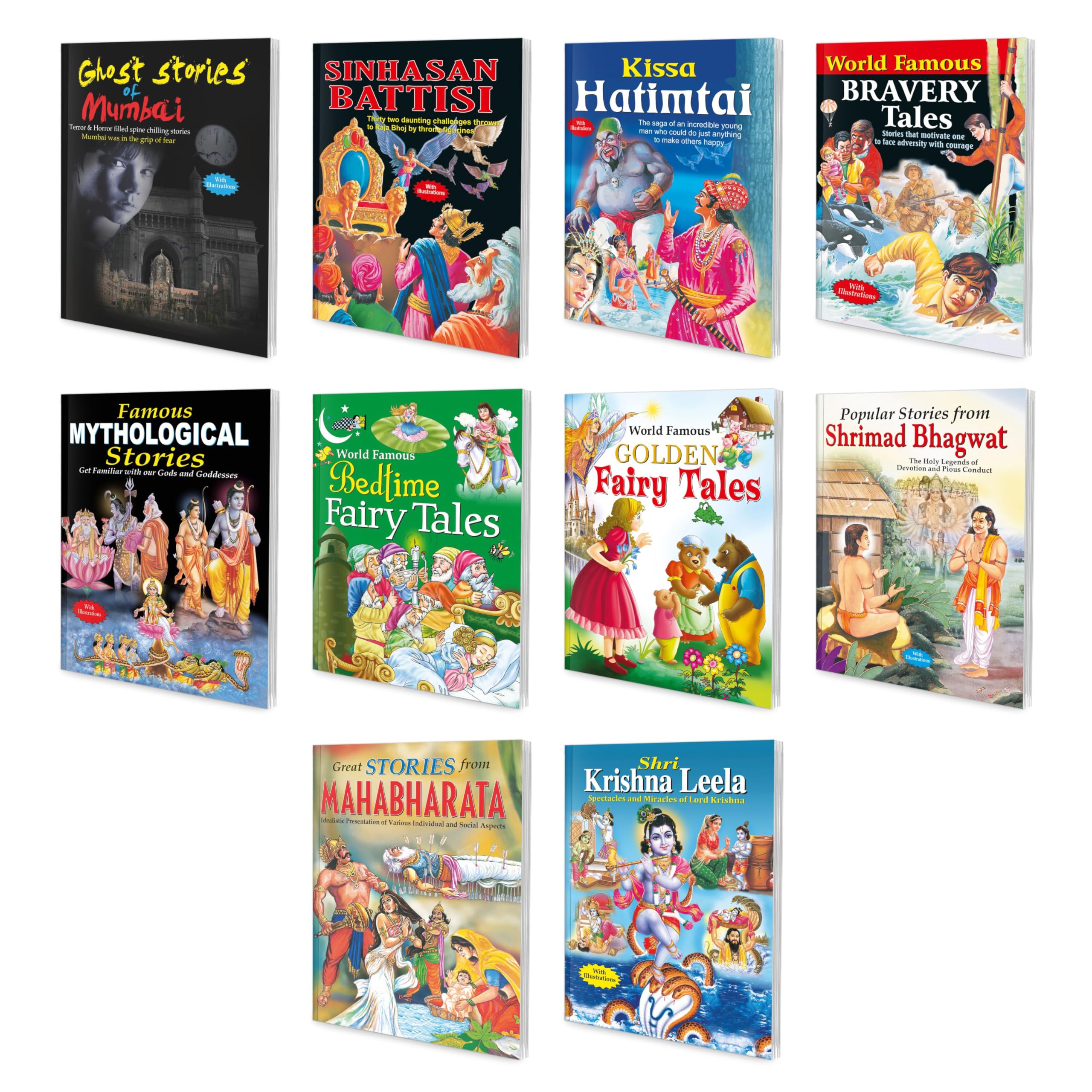 Children Story Books Combo | Set Of 10 Story Books With Illustrations