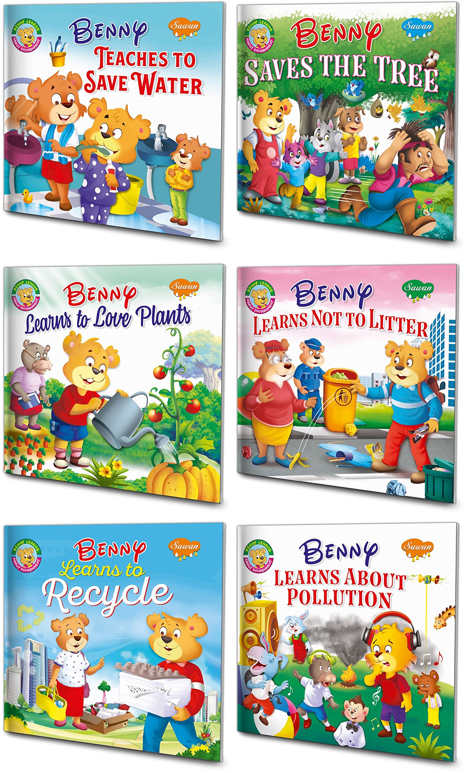 Benny Learns About Environment | Pack Of 6 Books [Paperback] Sawan; Manoj Publications Editorial Board And Sahil Gupta