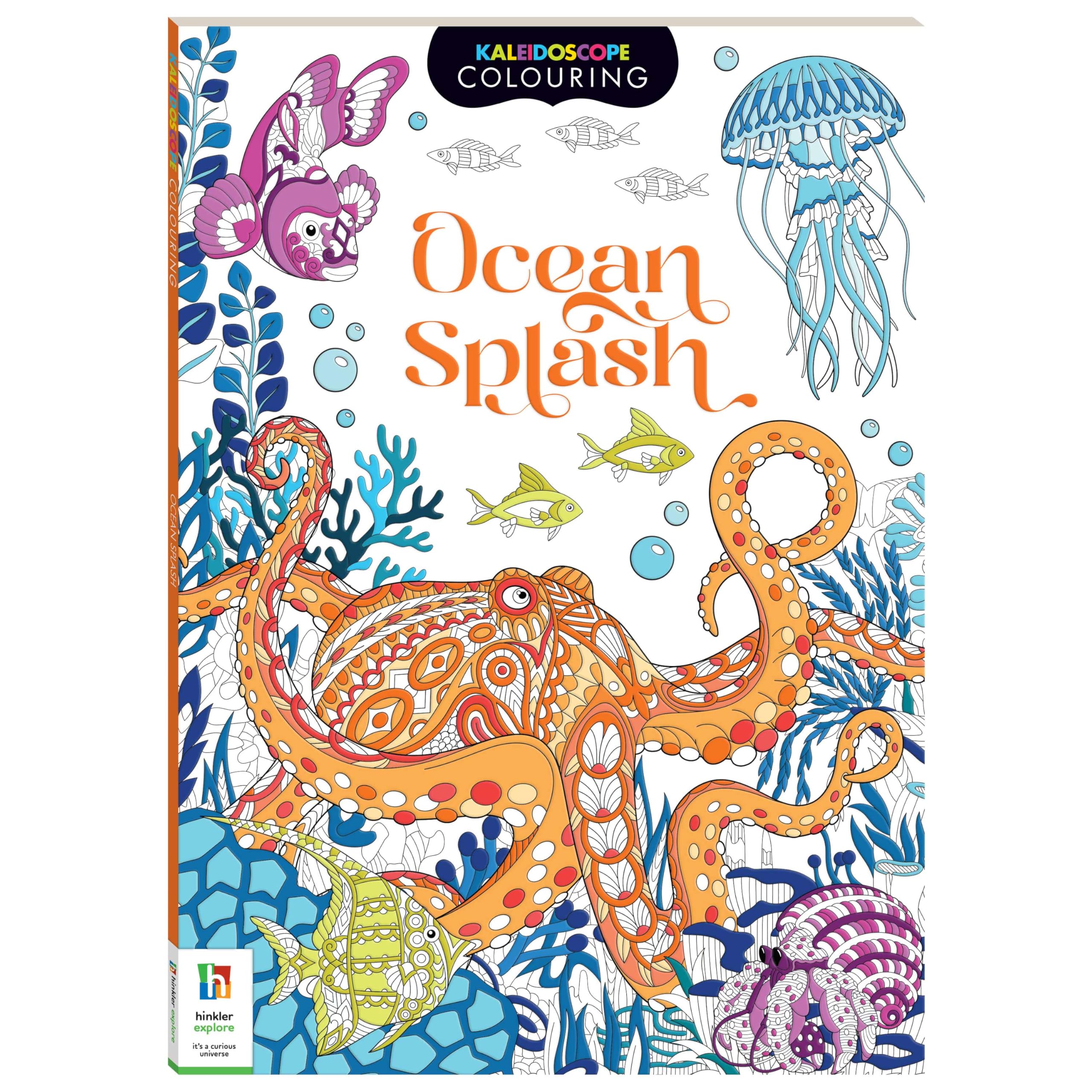 Kaleidoscope Colouring Ocean Splash | Colouring Book for 8 to 12 Year Kids