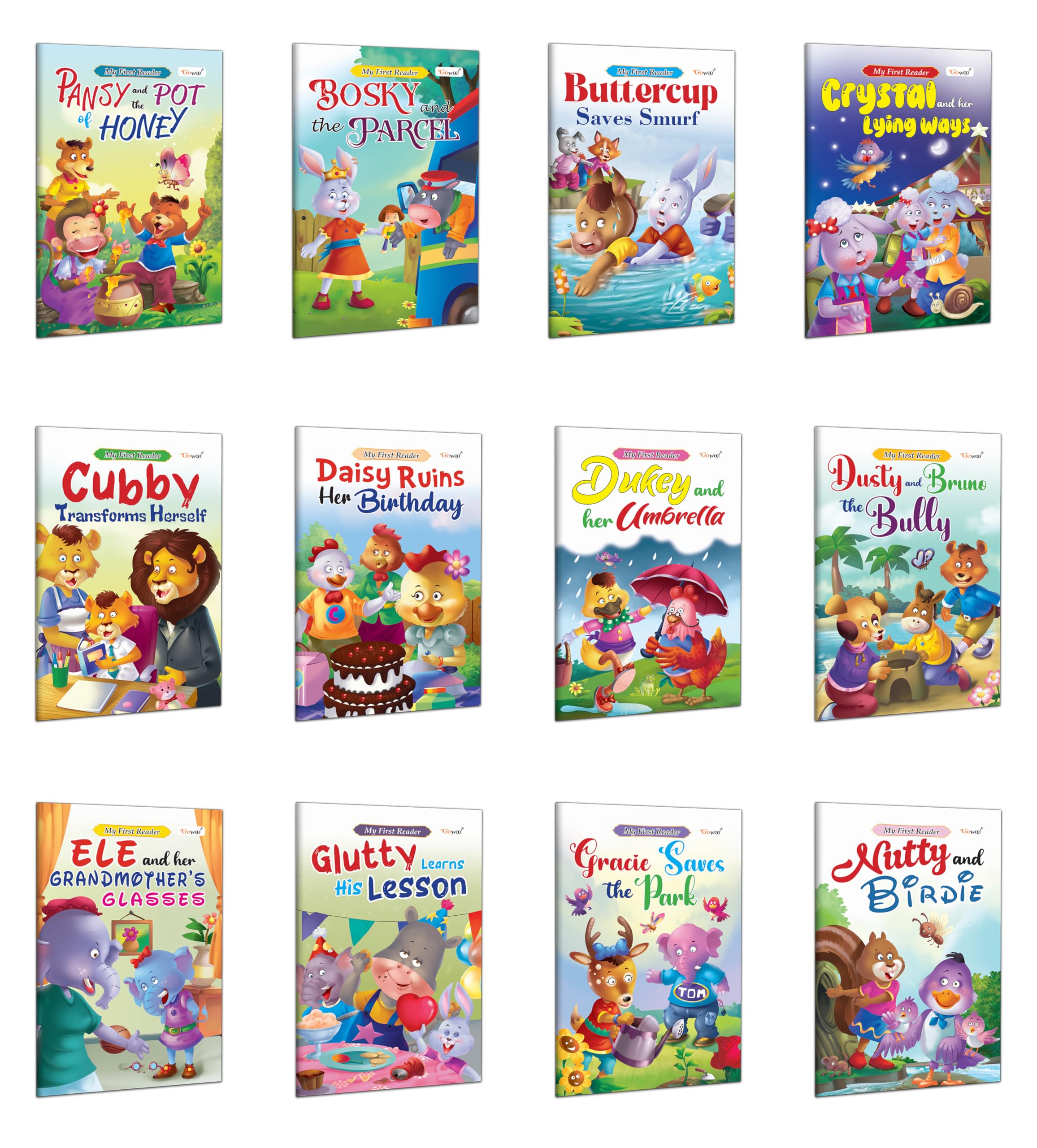 My First Reader Collection : Bosky and the Parcel, Pansy and the Pot of Honey, Buttercup Saves Smurf & More (Pack of 12 Books) |