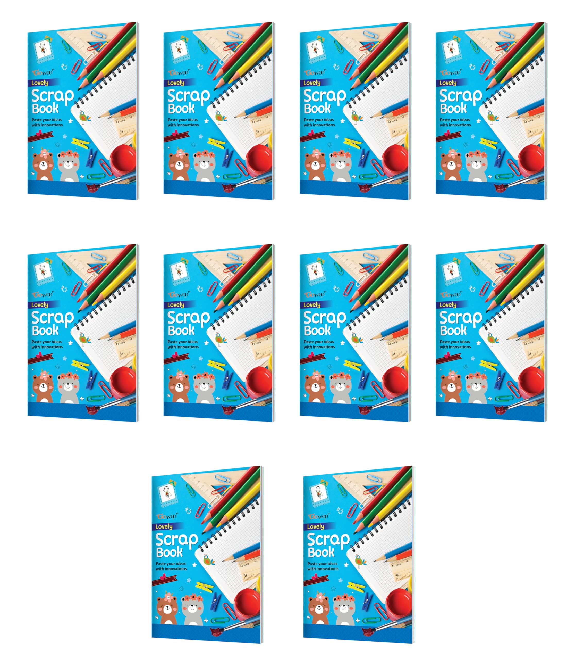 Lovely Scrapbook for kids : Mega Set for Kids  24 Pages Each, Ideal for School Art, Craft Projects & Creative Exploration | Pac