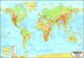 World Physical Map | 100 x 140 cm | LAMINATED | BIG MAP
