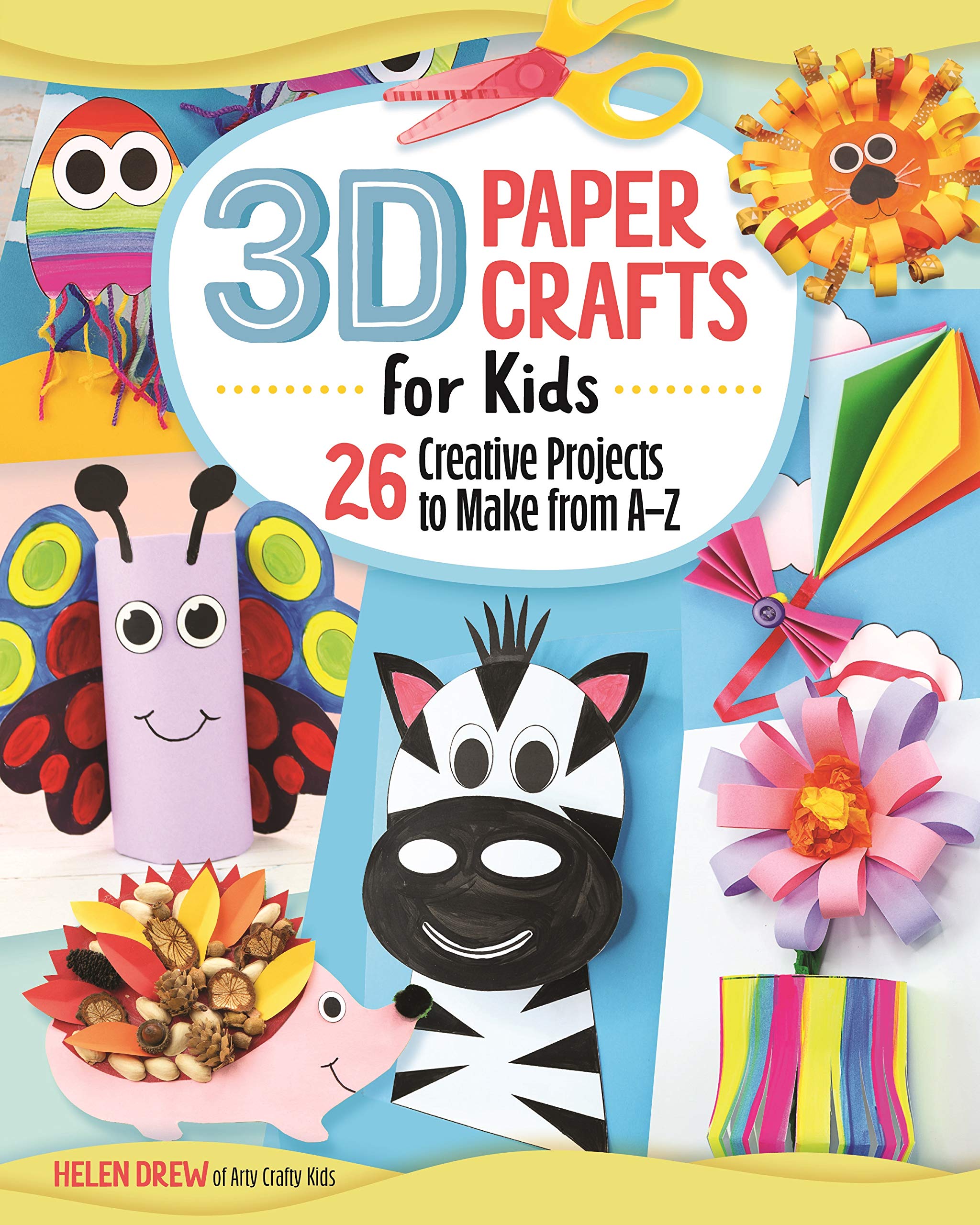 3D Paper Crafts for Kids: 26 Creative Projects to Make from AZ (Happy Fox Books) Practice the ABCs while Making Adorable Giraff