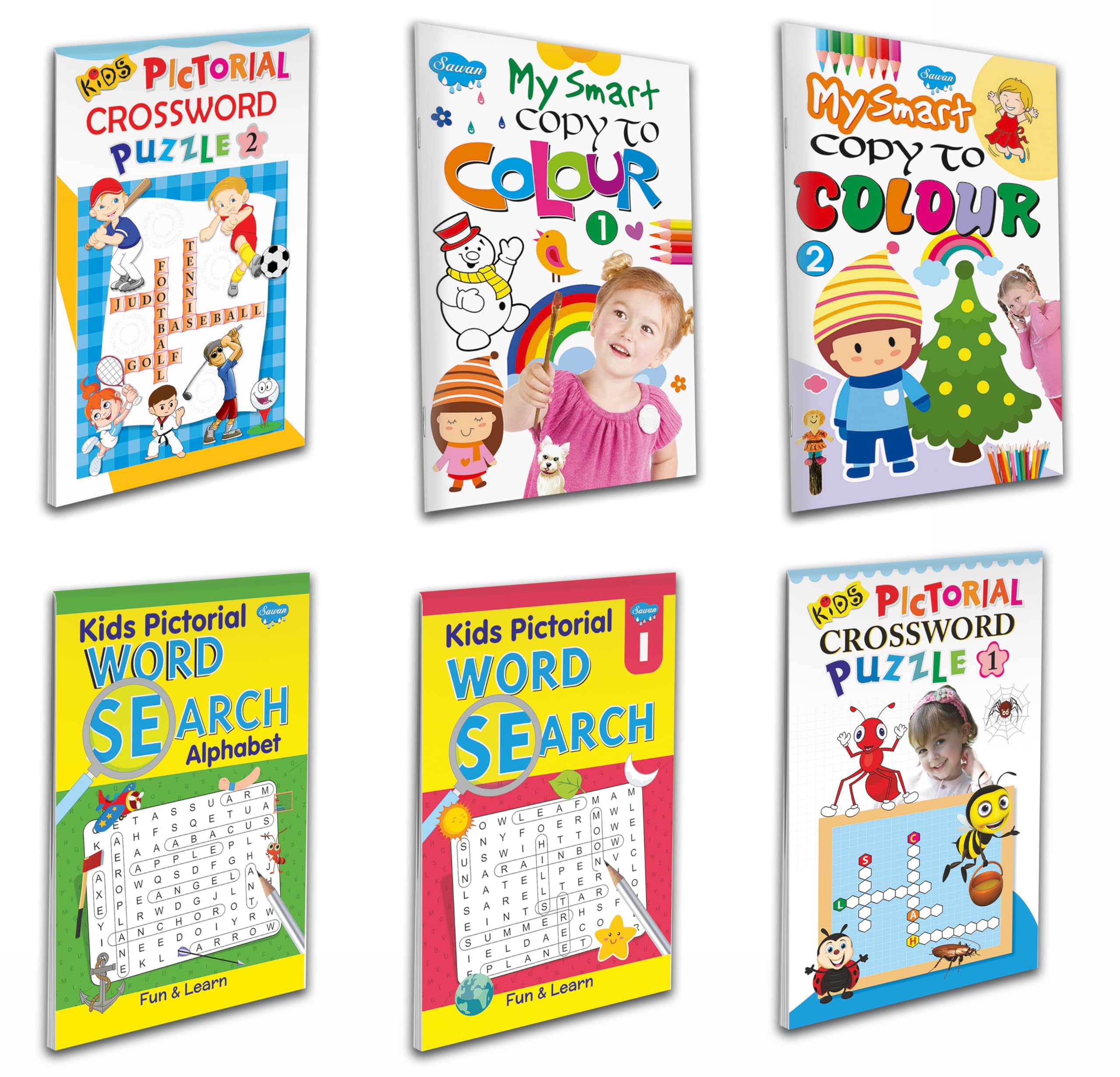 Gift For Kids Combo Under 200 | Pack Of 6 Activity And Colouring