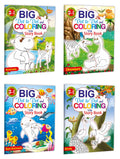 Sawan 4 Big Dot To Dot And Colouring With Story Books  Animals, Dinosaurs, Sea Animals And Birds | Pack Of 4 Books