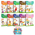 My First Copy to Colour  Alphabet, Animals, Birds, Flowers, Fruits, Colours, Numbers & more with 10 WAX CRAYONS : Children copy