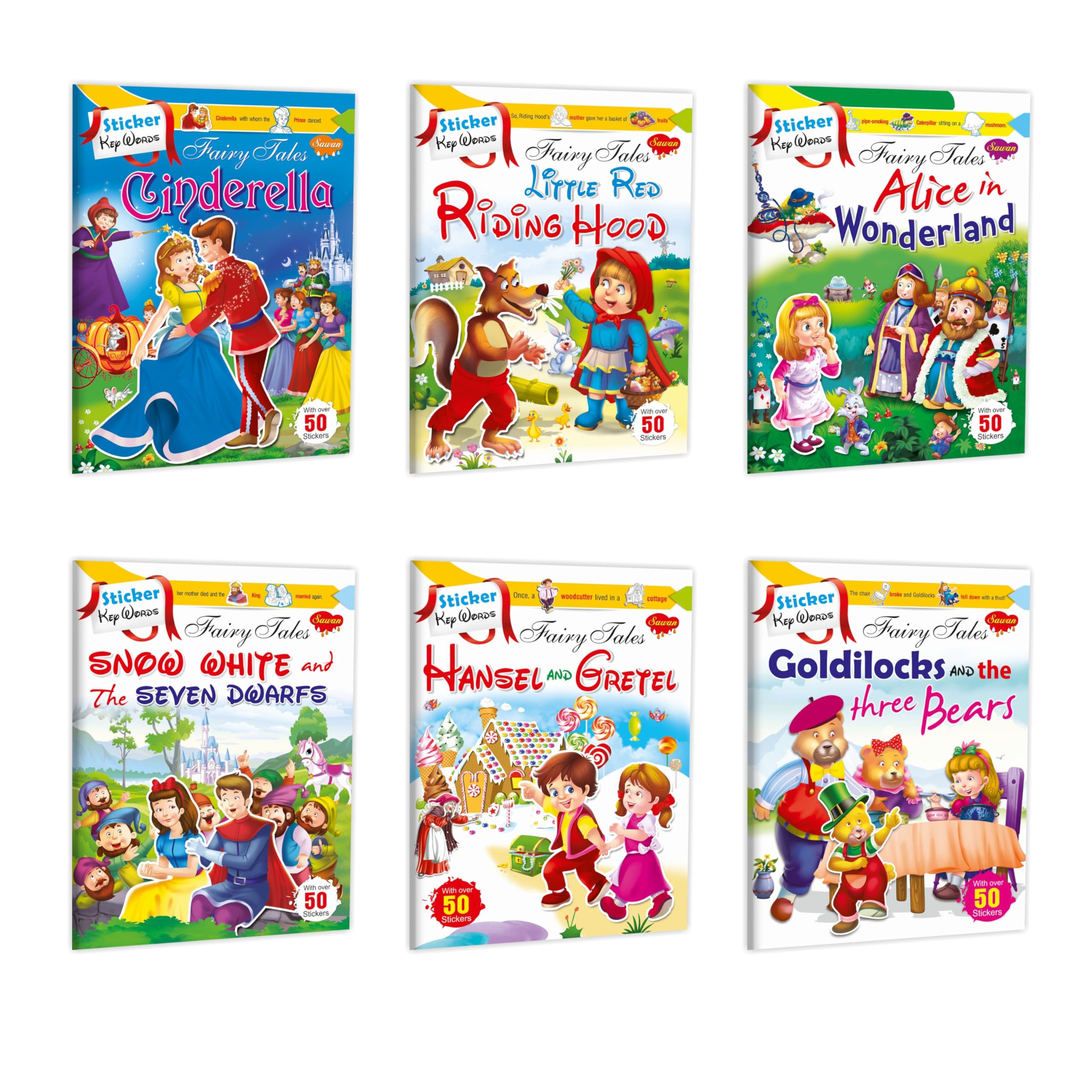Gift For Kids 6 Years Girl | Pack Of 6 Sticker Books