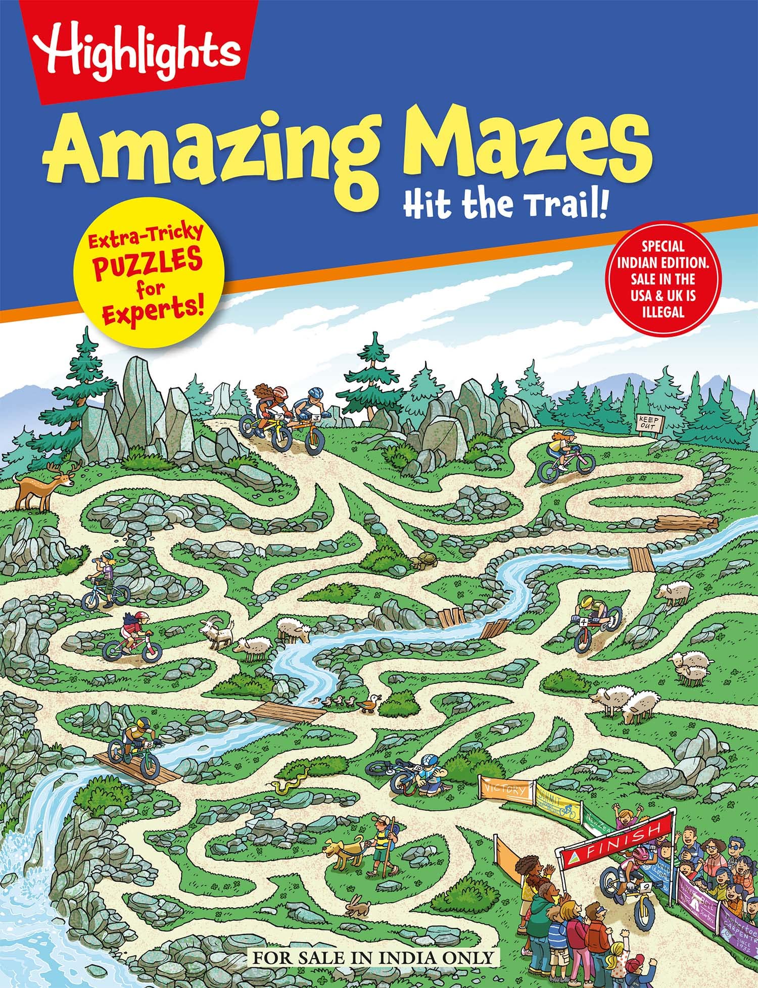 Amazing Mazes: Hit The Trail  Super Silly Puzzles For Experts Children Book (English)