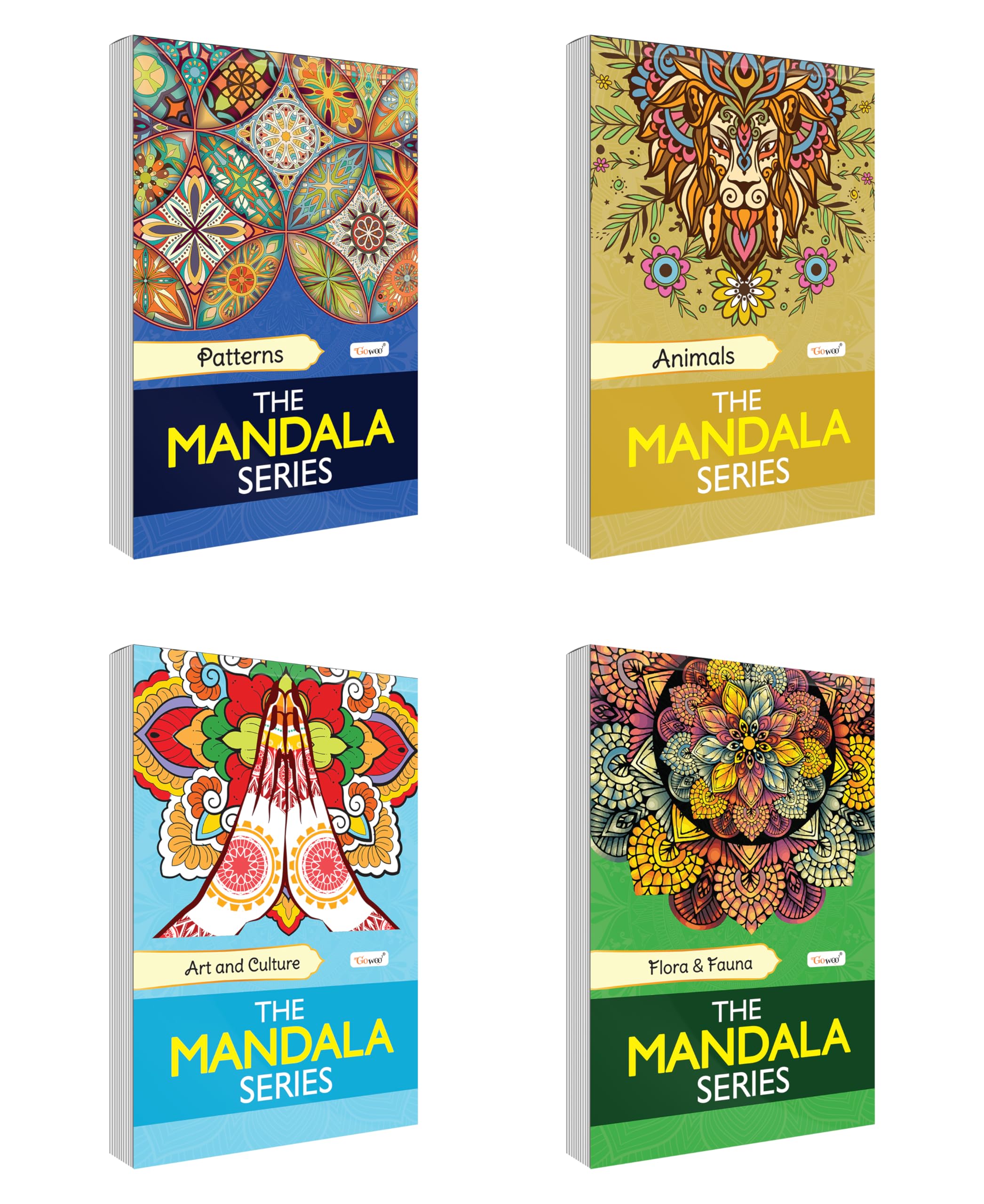 Animals, Art & Culture, Flora & Fauna and Patterns  The Mandala Series : Colouring book for adults, Antistress colouring page