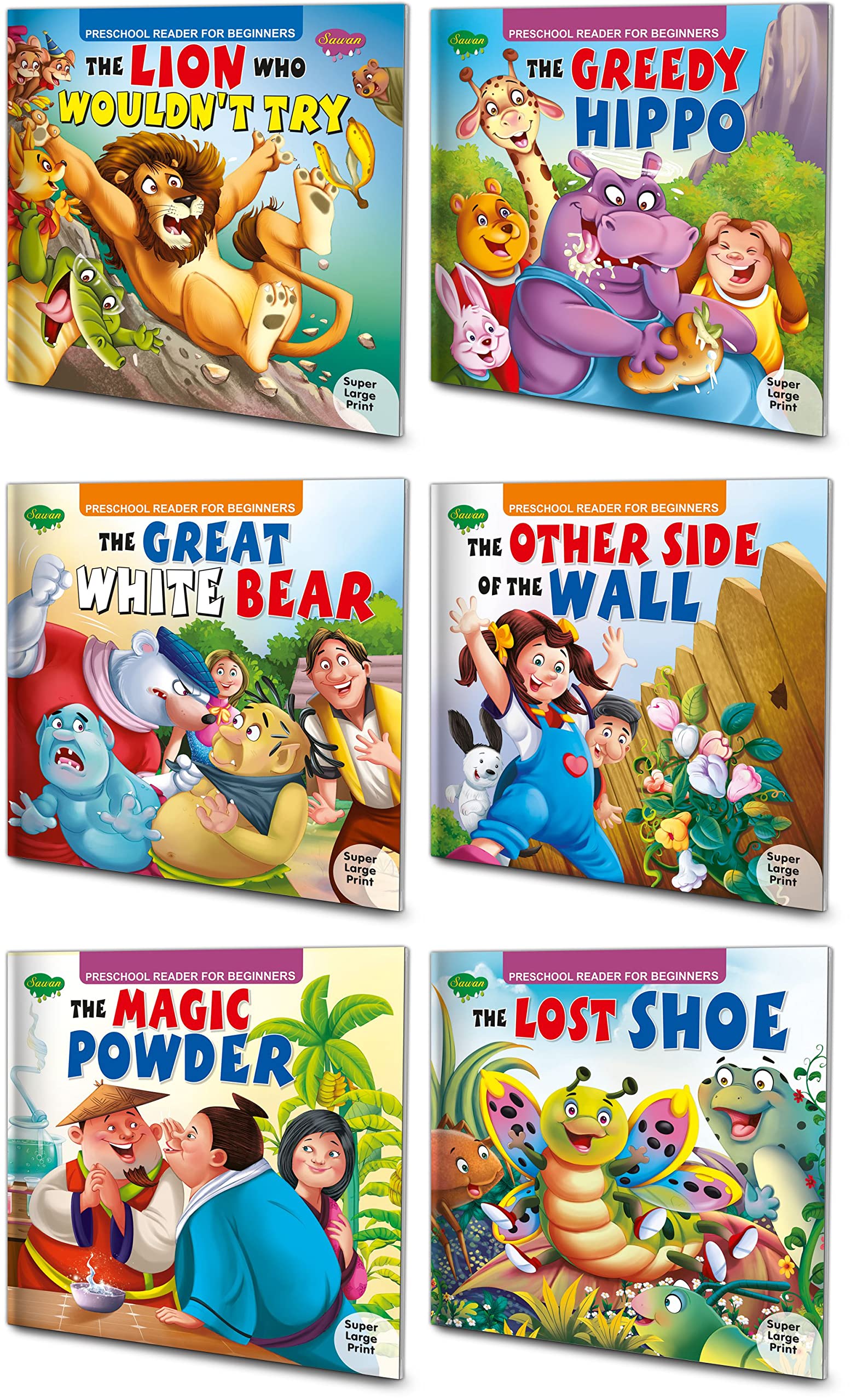 Story Books For Beginners Pack Of 6 Books| Early Reader Series In Large Font (V2)