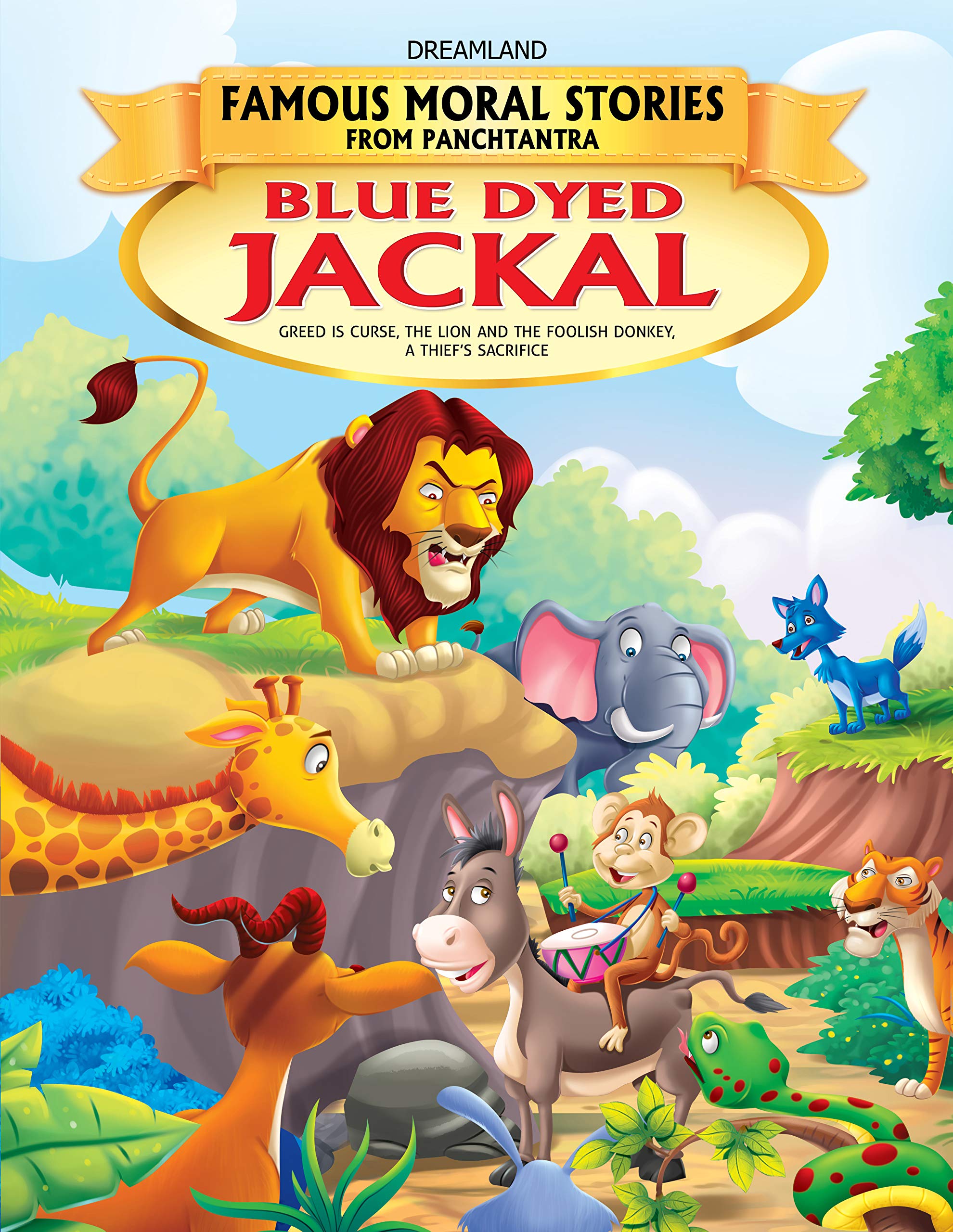 Blue Dyed Jackal  Panchatantra Story for Kids Age 47 | Beautifully Illustrated with Easy Language | Teaches Moral Lessons on W