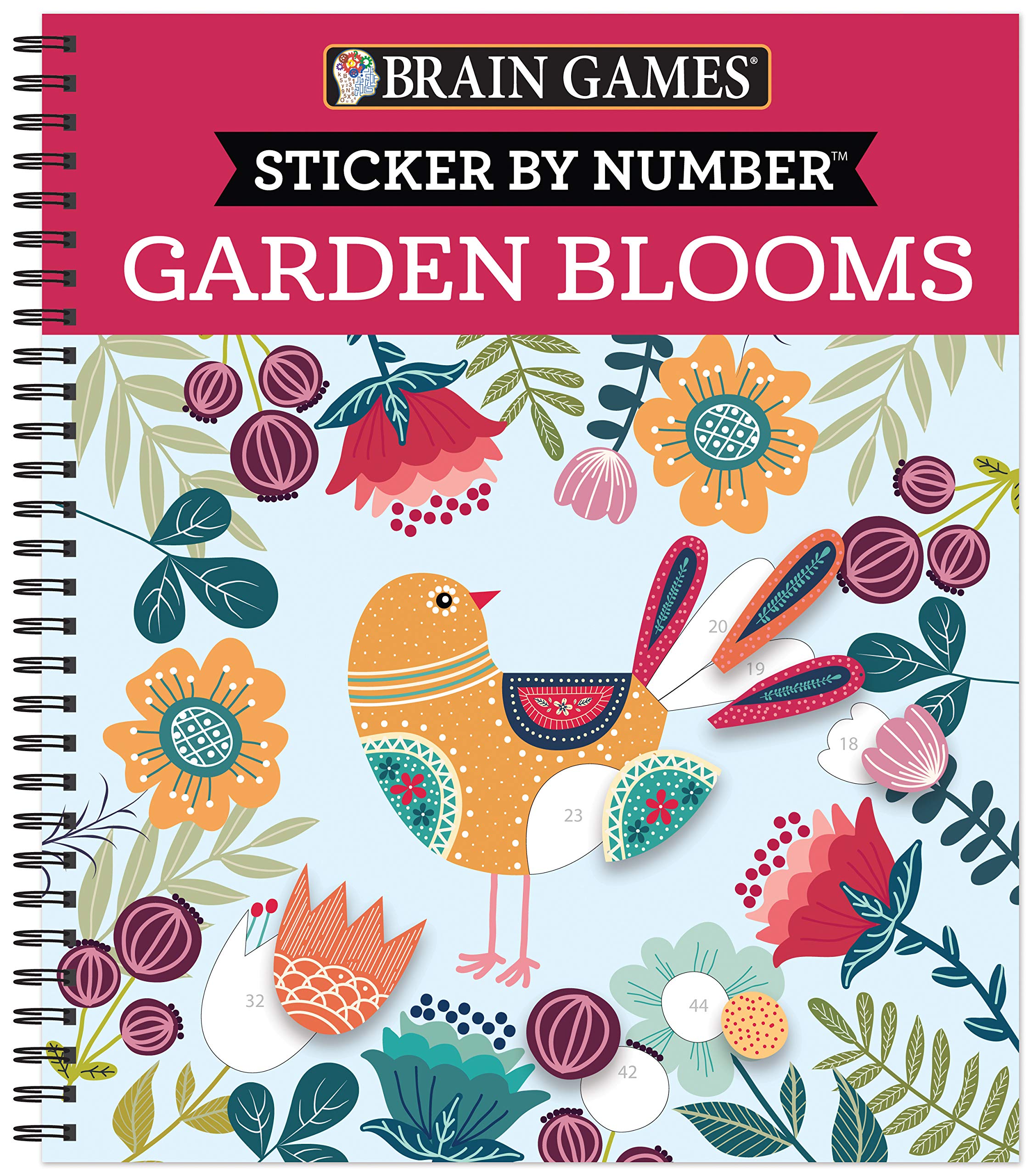 Brain Games  Sticker by Number: Garden Blooms