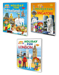 Sawan Holiday Fun In Thailand, Holiday Fun In Singapore, Holiday Fun In London Colouring Book | Pack Of 3 Books