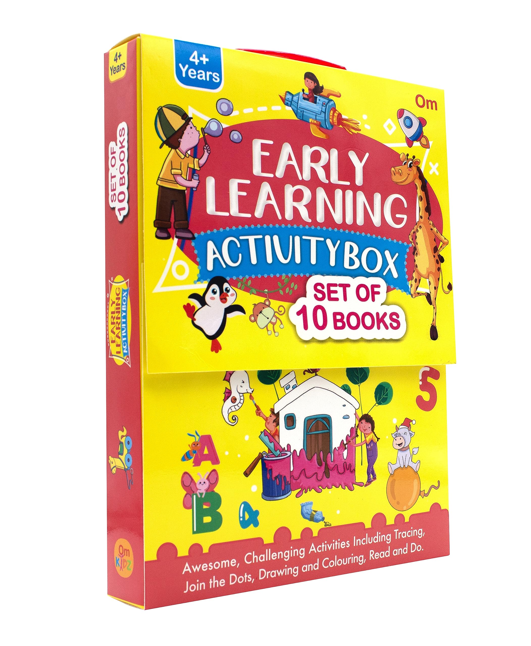 Activity book: Early Learning Activity box  Set of 10 books  My first book of ABC, Numbers, Shapes, Fun activities, Thinking S