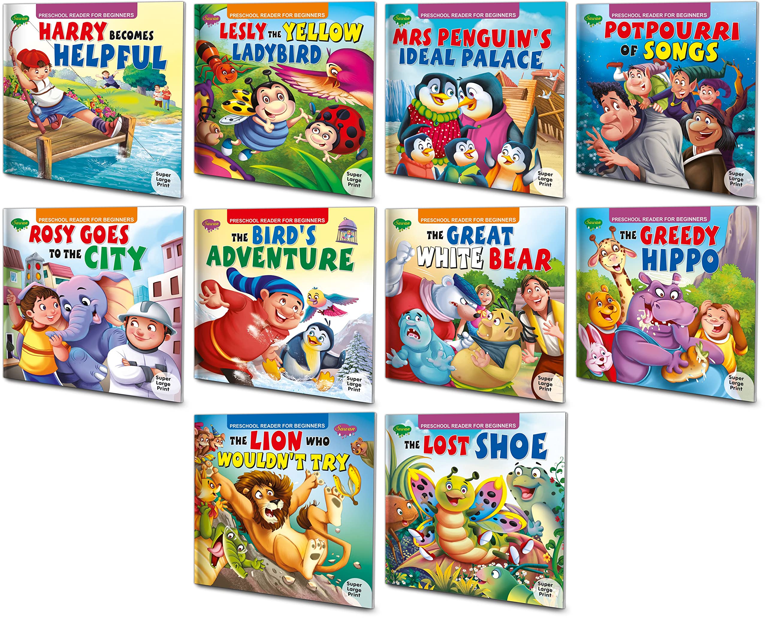 Early Year Series For Kids | Pack Of 10 Books | Super Jumbo Combo For Collecters And Library Story Books