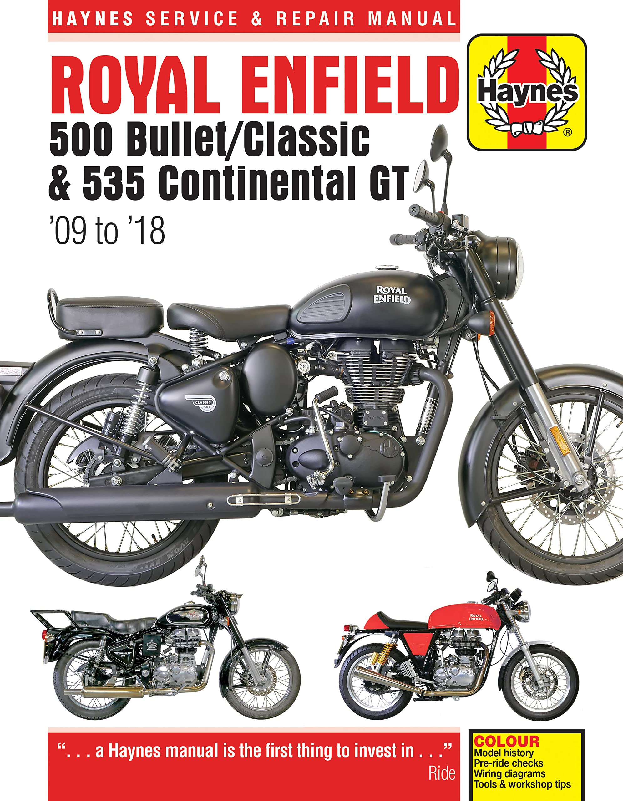Royal Enfield 500 Bullet/Classic/535 Continental GT (0918) Haynes (Paperback)