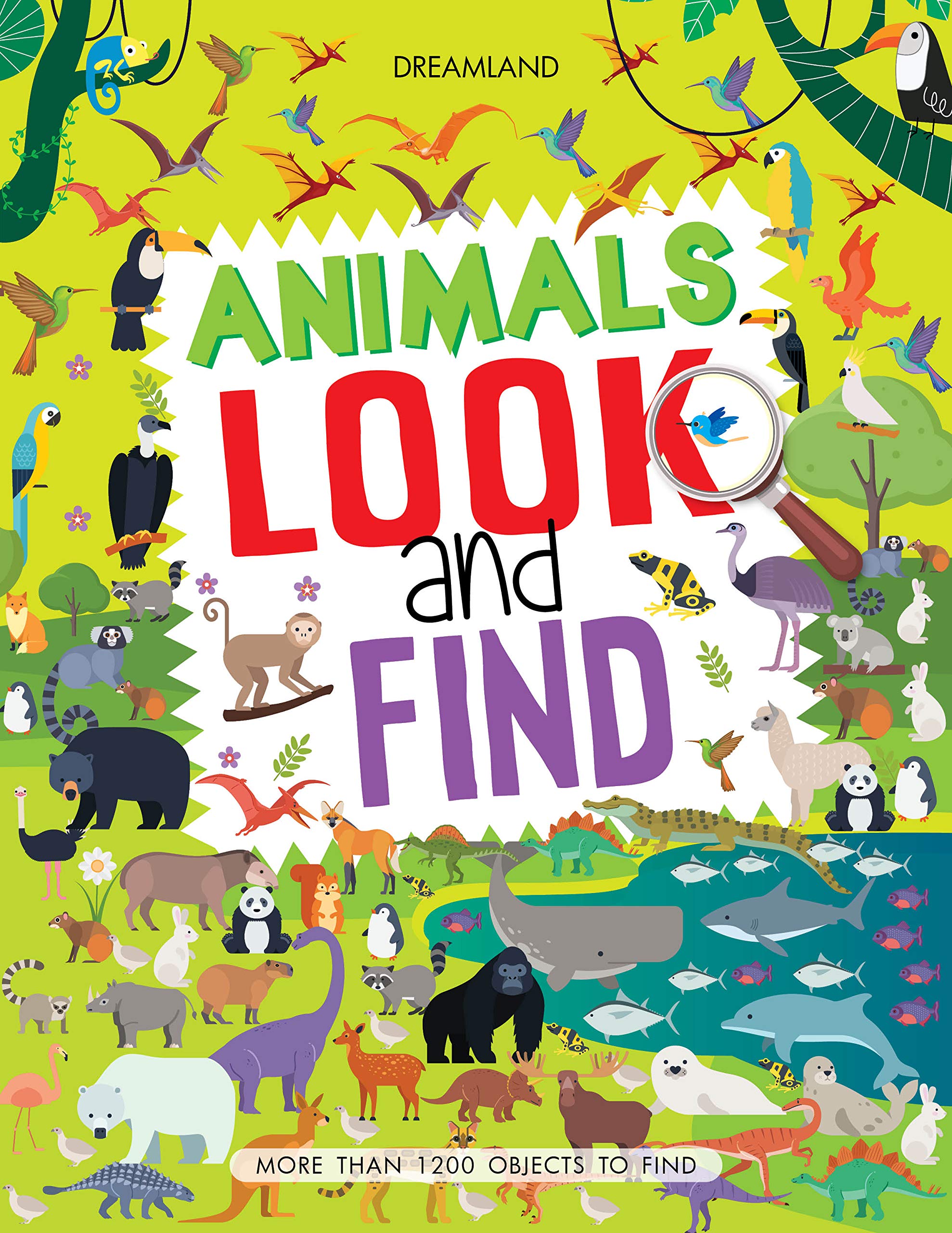 Animals Look And Find Activity Book  More Than 1200 Objects To Find, 24 Pages