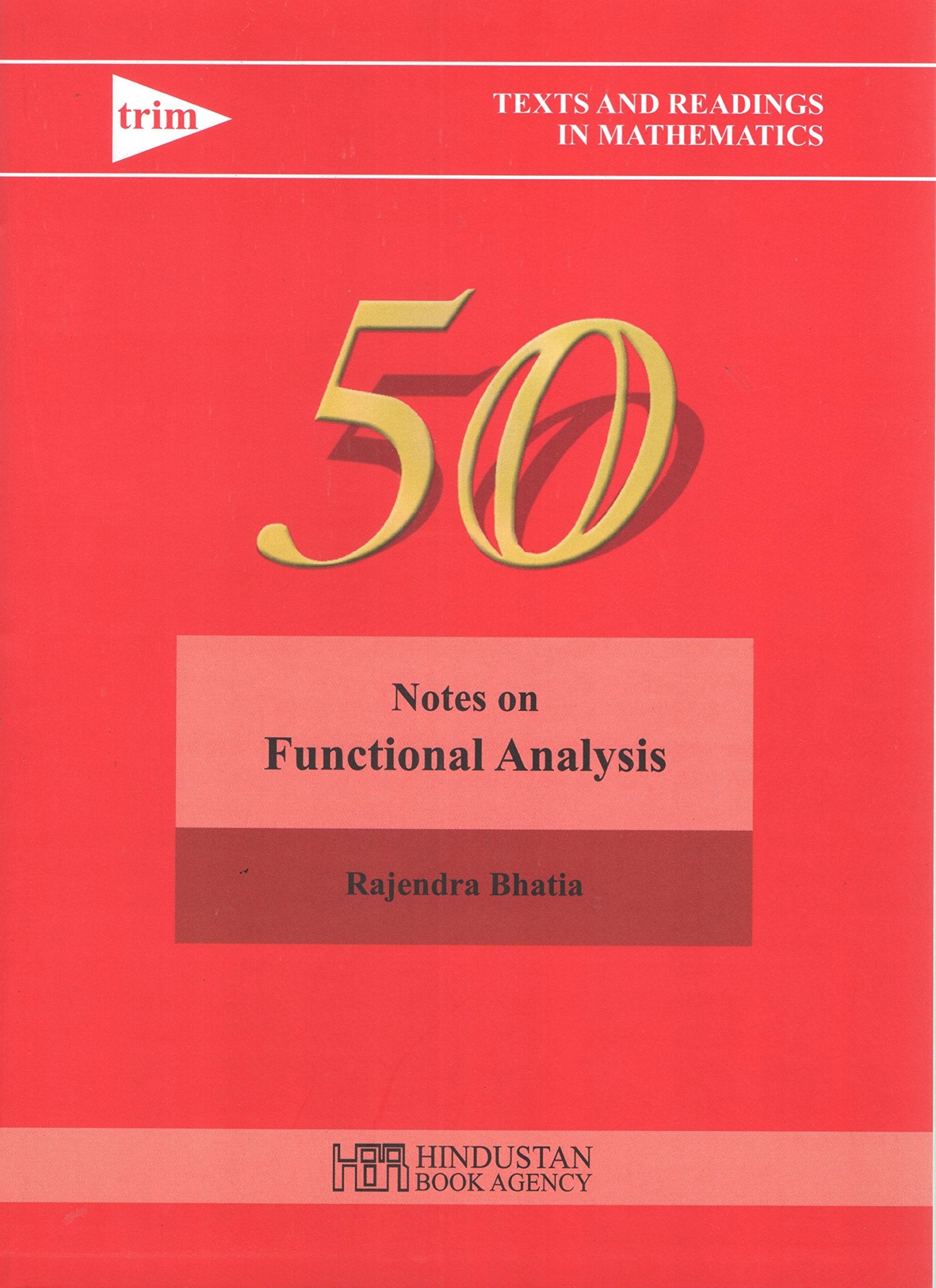 NOTES ON FUNCTIONAL ANALYSIS