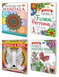 Sawan Colouring Book For Adults | Set Of 4 Books | AntiStress Art Therapy For Busy People