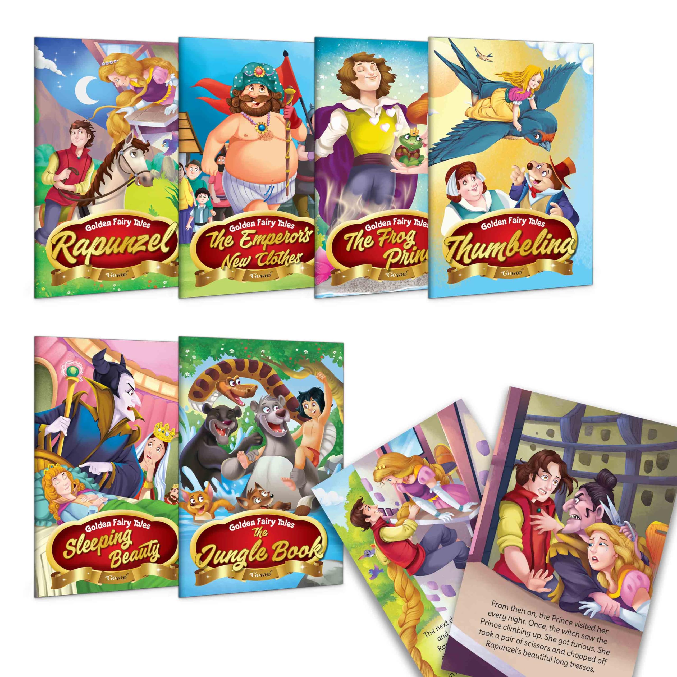 Golden Fairy Tales  Rapunzel, The Emperors New Clothes, The Frog Prince and more : illustrated storybooks for toddlers, sleepi