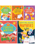 Cursive Writing Books (Set Of 5 Books) (Practice)  Small Letters, Capital Letters, Words, Sentences, Number Writing 150
