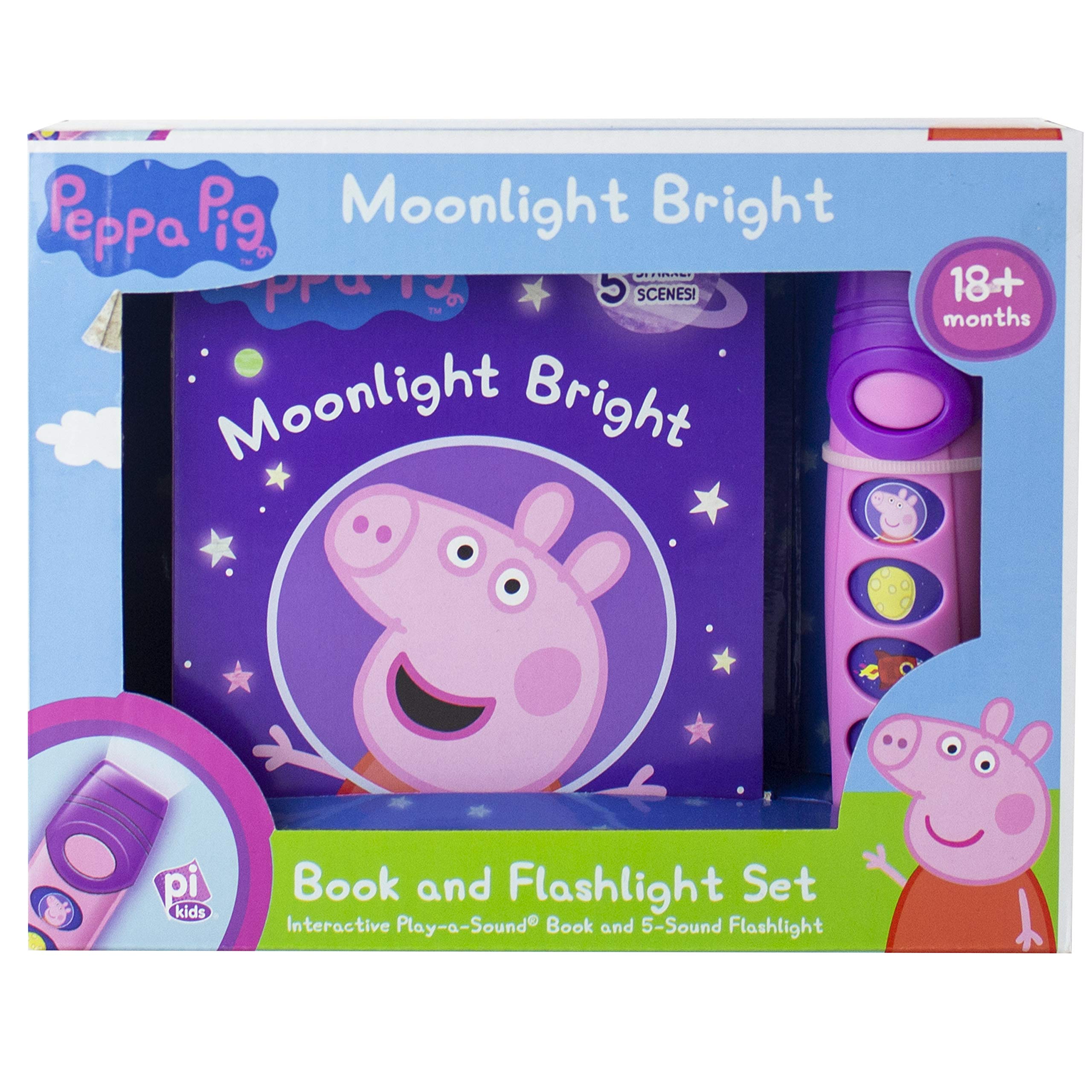 Peppa Pig  Moonlight Bright Sound Book and Sound Flashlight Toy Set  PI Kids