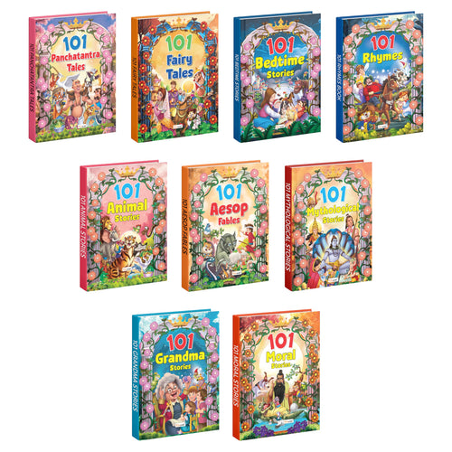 101 Panchatantra, Fairy, Bedtime, Rhymes, Animal, Aesop, Mythological, Grandma and 101 Moral Stories (Ages 312) (Hardbound) : K