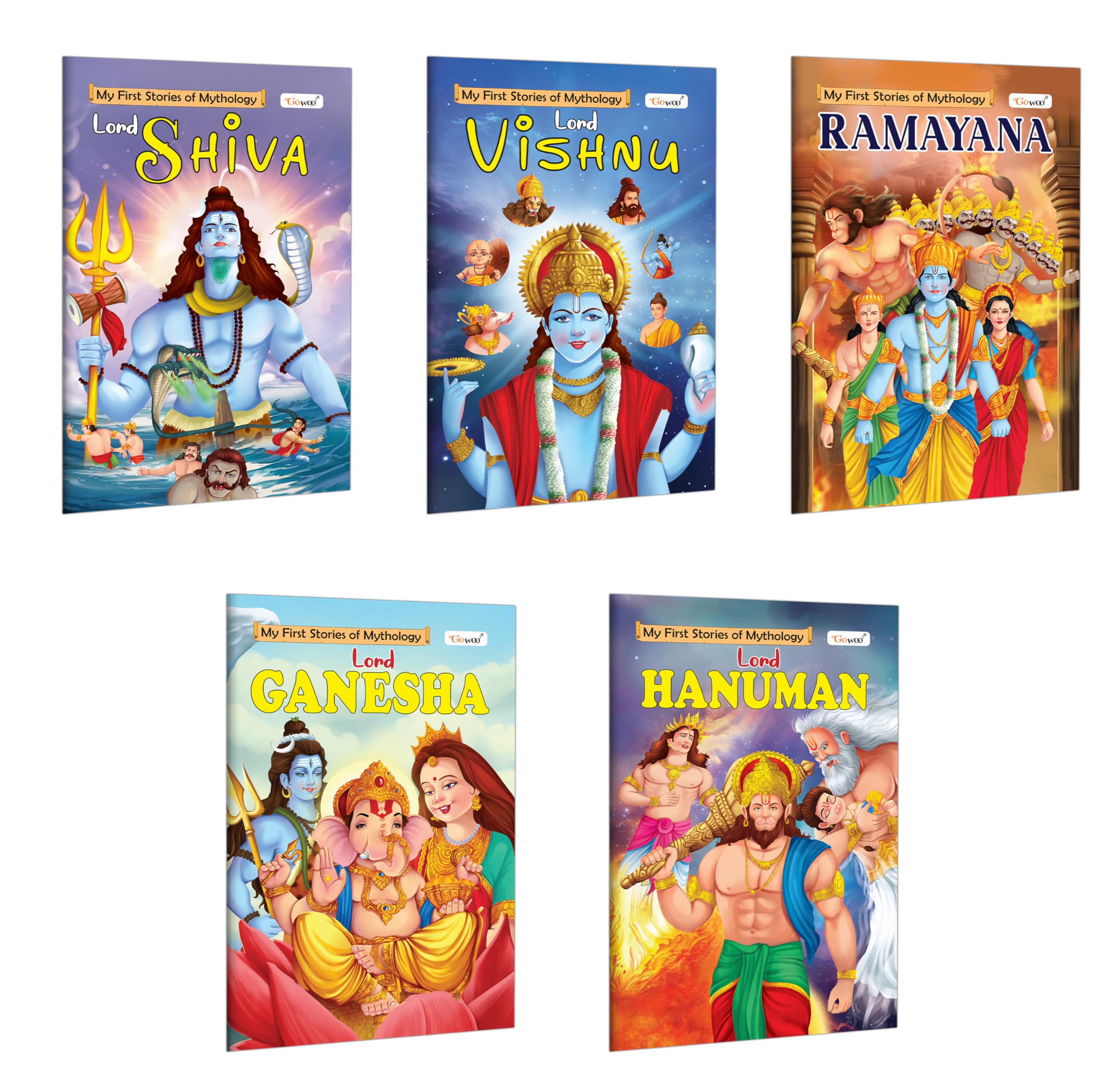 Storybooks for children : Ganesha, Hanuman, Ramayan, Shiva and Vishnu  Mythology Story books, Childrens learning storybook, Myt