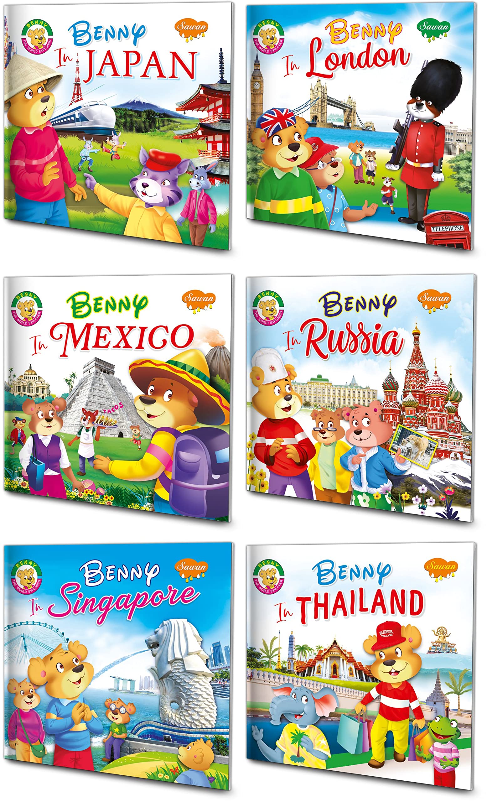 Benny The World Explorer | Pack Of 6 Books: Vol. 2 [Paperback] Sawan; Manoj Publications Editorial Board And Sahil Gupta