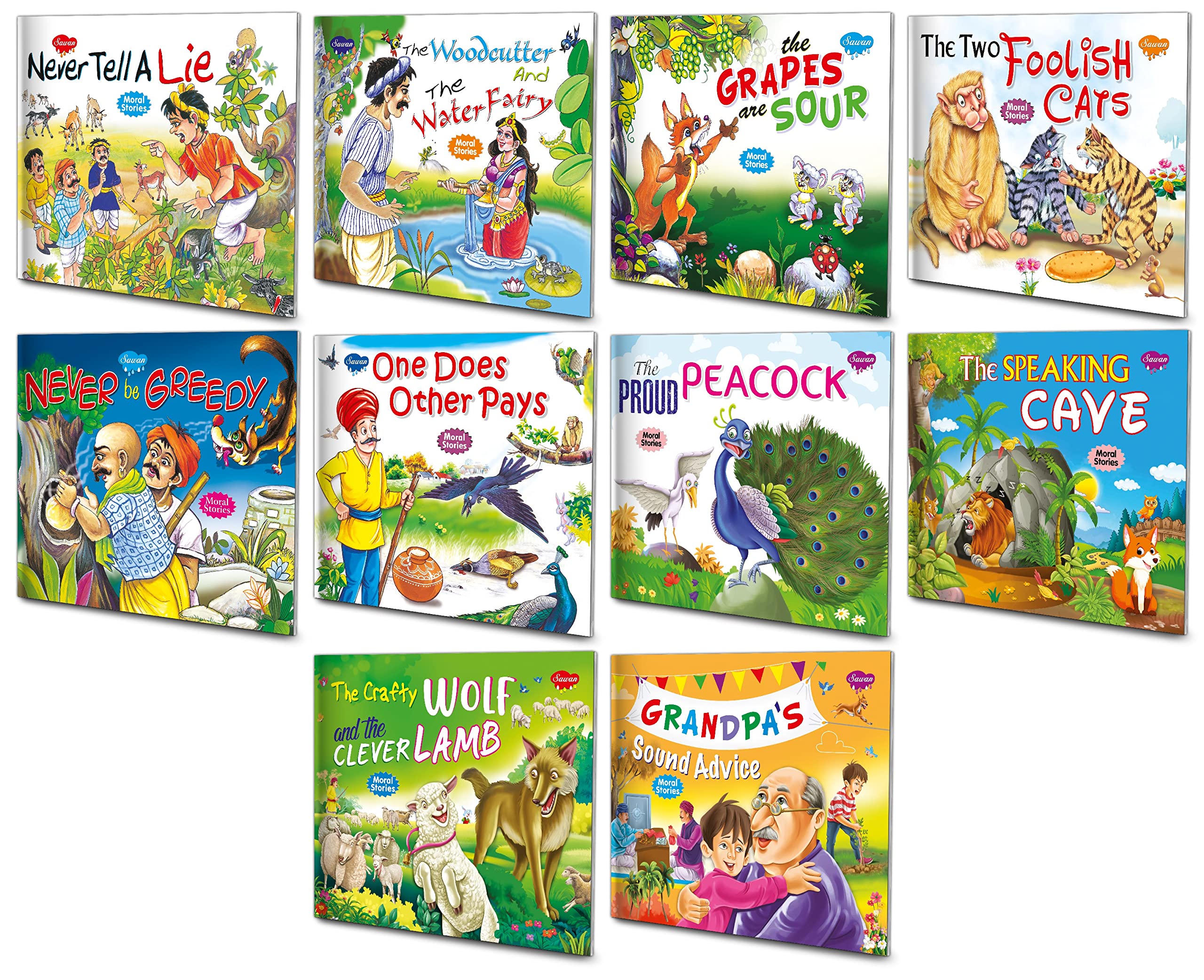 Learn And Shine Series For Kids | Pack Of 10 Books (V2) | Super Jumbo Combo For Collecters And Library Story Books