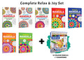 Art Therapy, Refreshing, Meditative  Mandala Copy to Colour for Adults & Kids and more with 12 Colour Pencils and 1 Sharpener :
