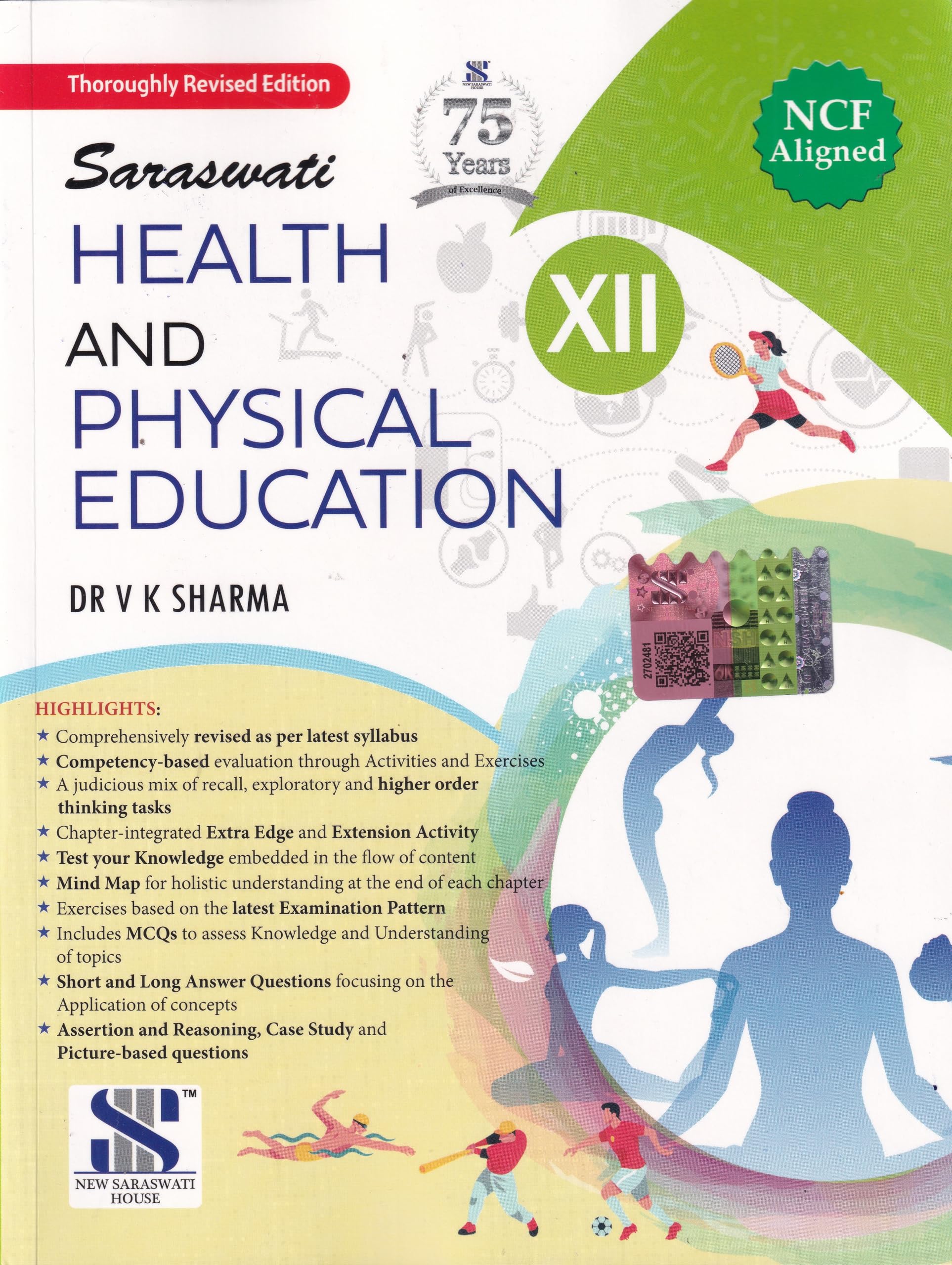 Health And Physical Education For Class Xii By V.K.Sharma, Cbse/Ncert Textbook New Edition 20252026 Examination