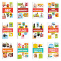 My First Book of ABC, Numbers, Action Words, Opposites and more : educational books for toddlers, interactive alphabet book, ki
