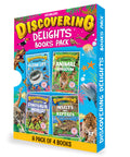 Discovering Delights Activity Book Pack  Set Of 4 Educational Books For Kids Ages 410 | Ocean Life, Animal Kingdom, Dinosaur W