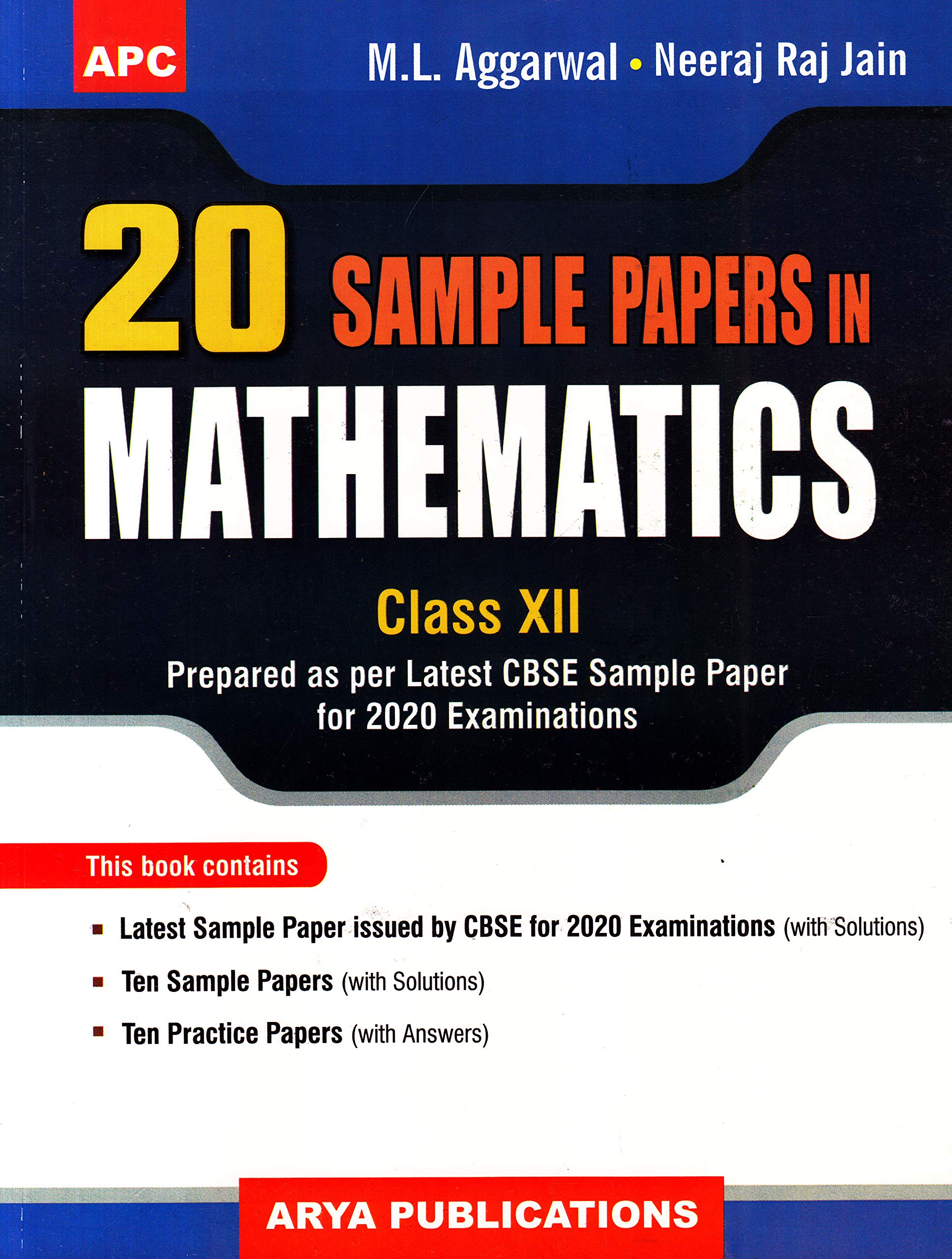 20 Sample Papers In Mathematics Class Xii (2019T20 Session)