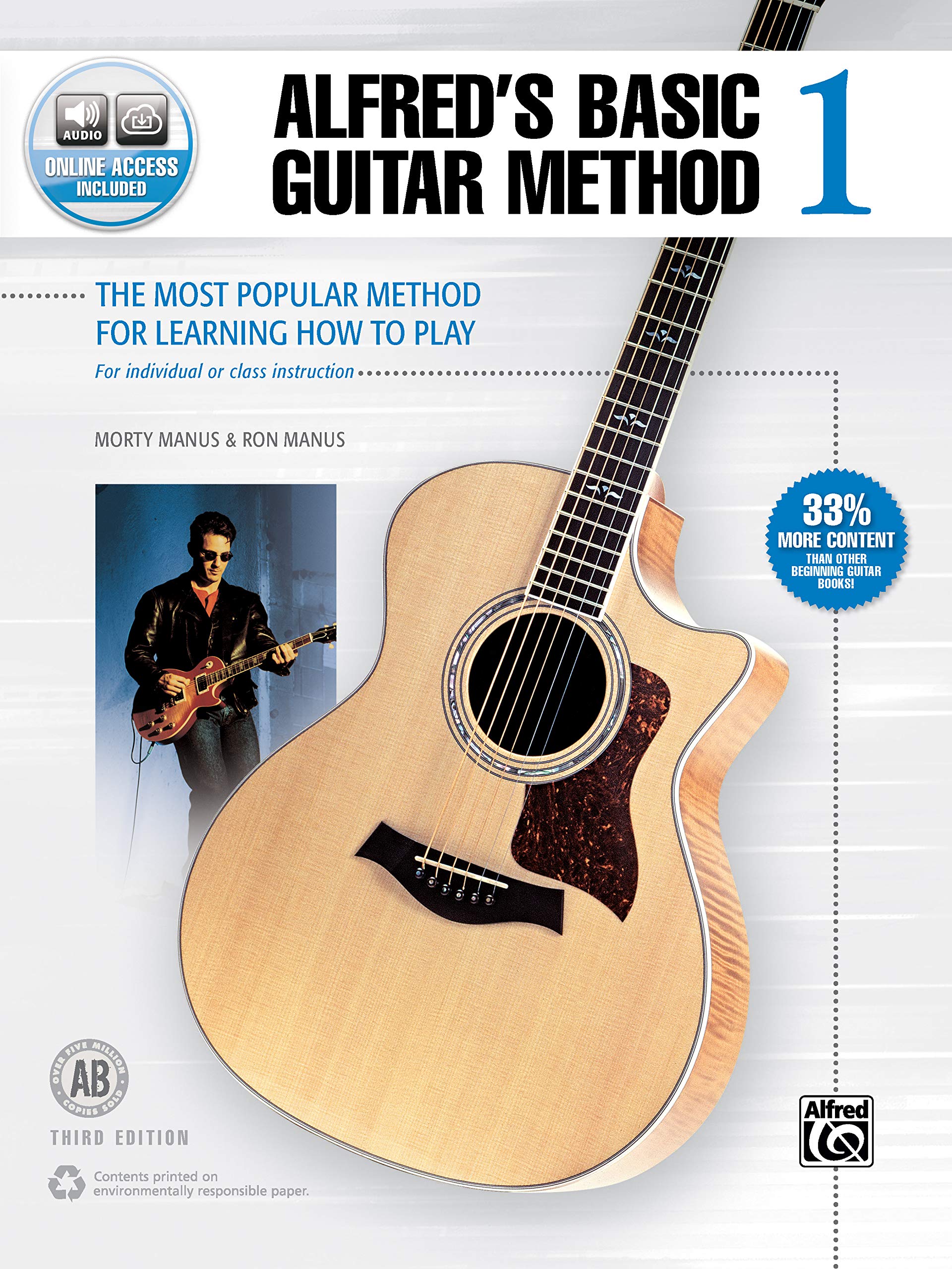 Alfreds Basic Guitar Method, Bk 1: The Most Popular Method for Learning How to Play, Book & Online Audio (Alfreds Basic Guitar