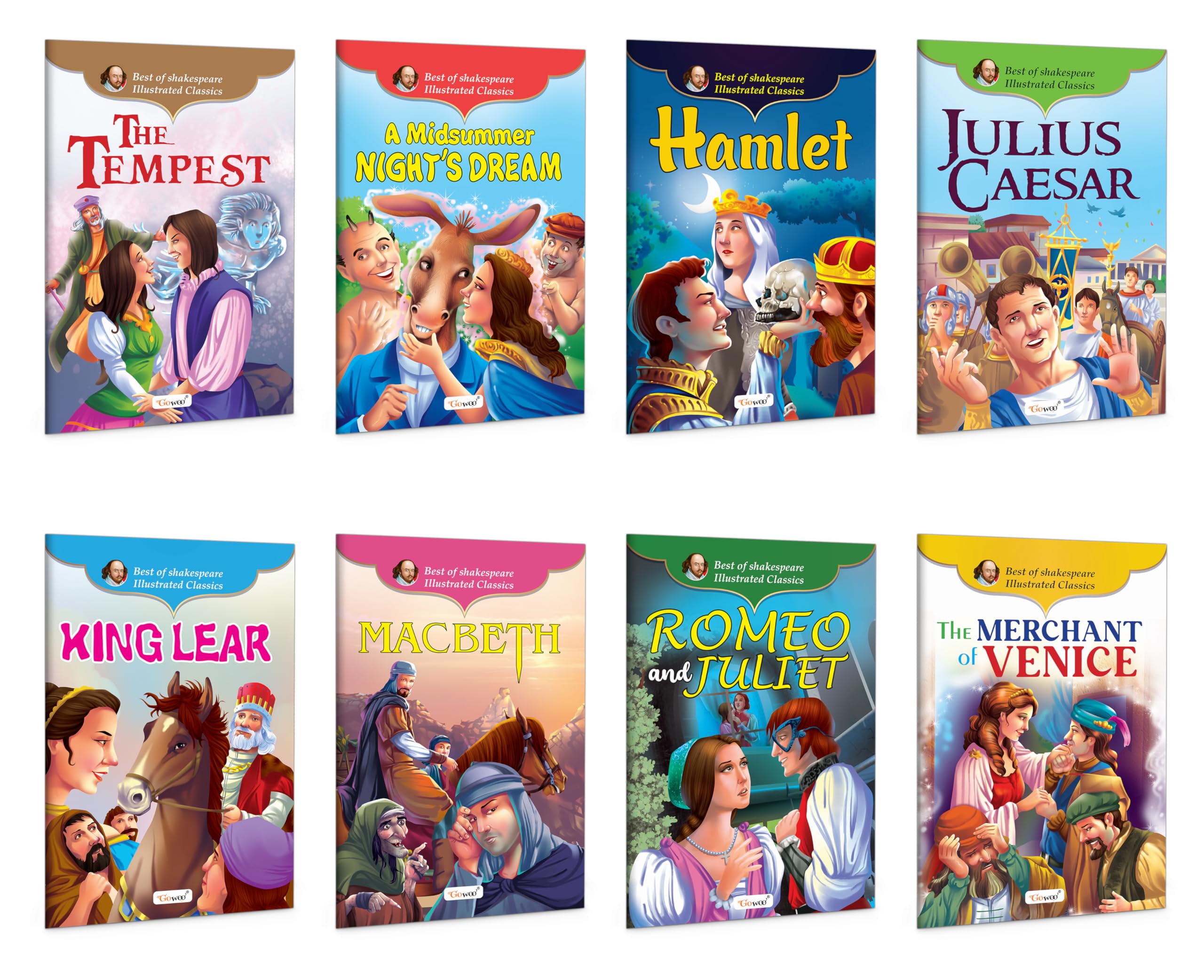 Illustrated Classic Collection of Shakespeare Timeless Plays for Young Readers :Romeo and Juliet, King Lear, Hamlet and more 
