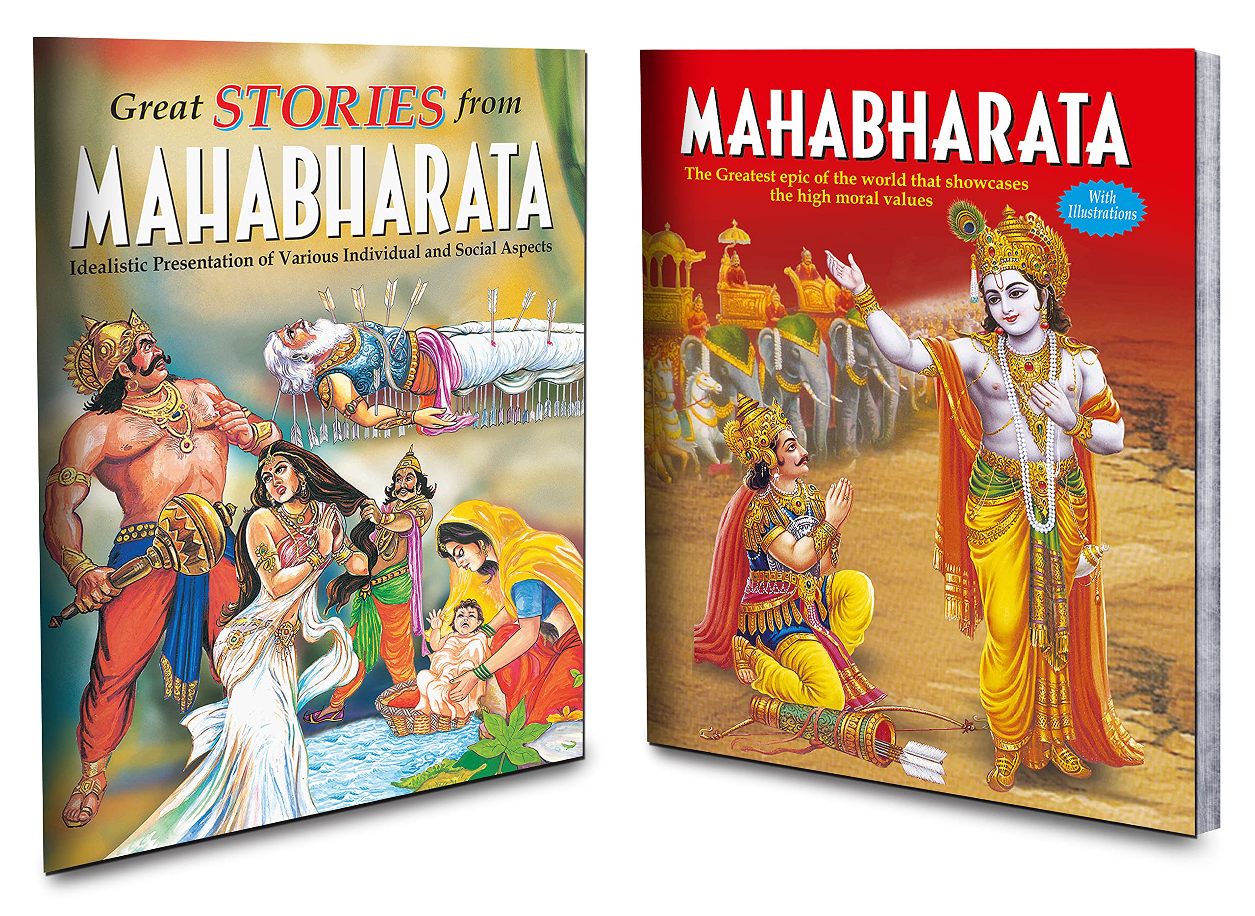 Great Stories Of Mahabharata | Set Of 2 Story Book For Kids