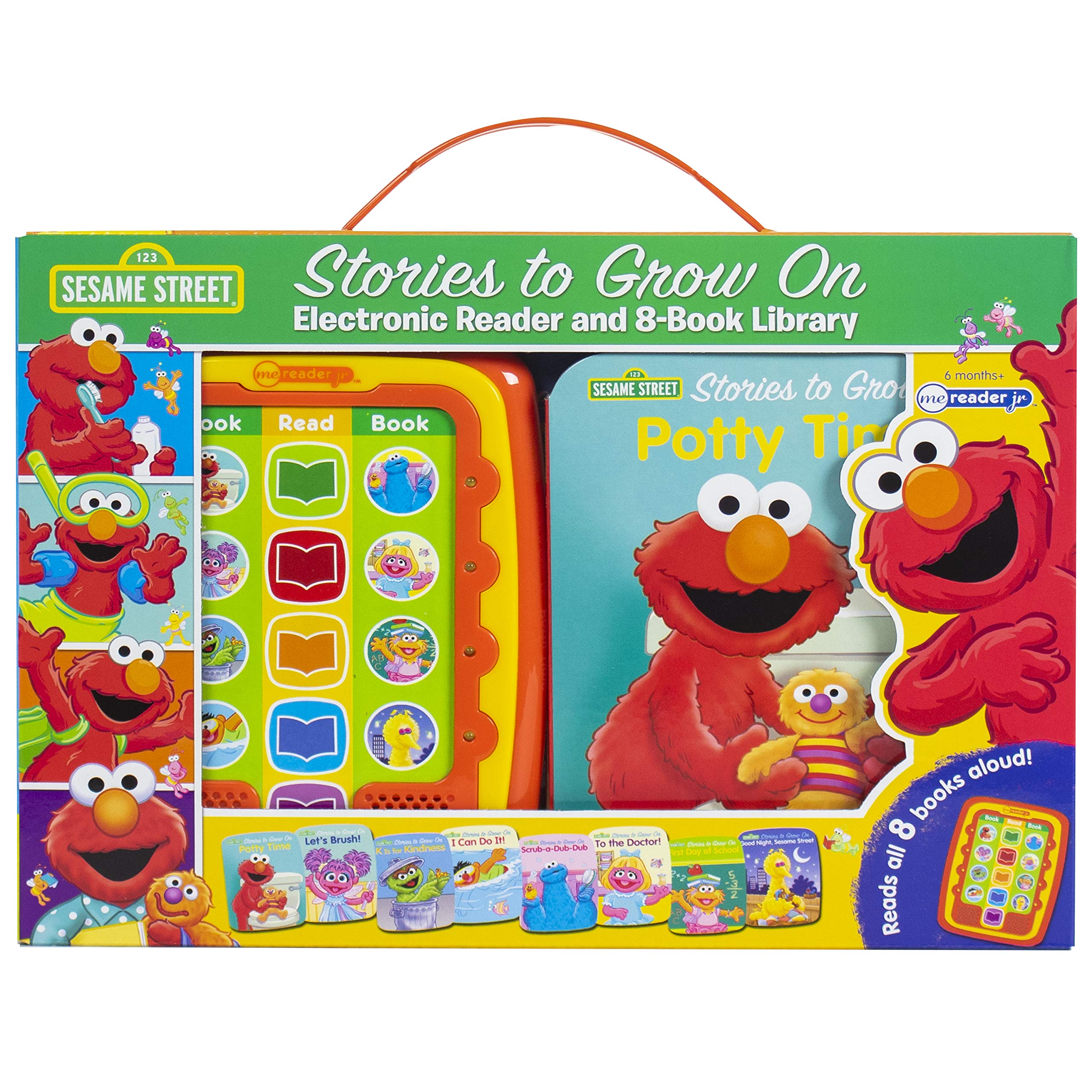 Sesame Street  Stories to Grow On Me Reader Jr Electronic Reader and 8 Sound Book Library  PI Kids