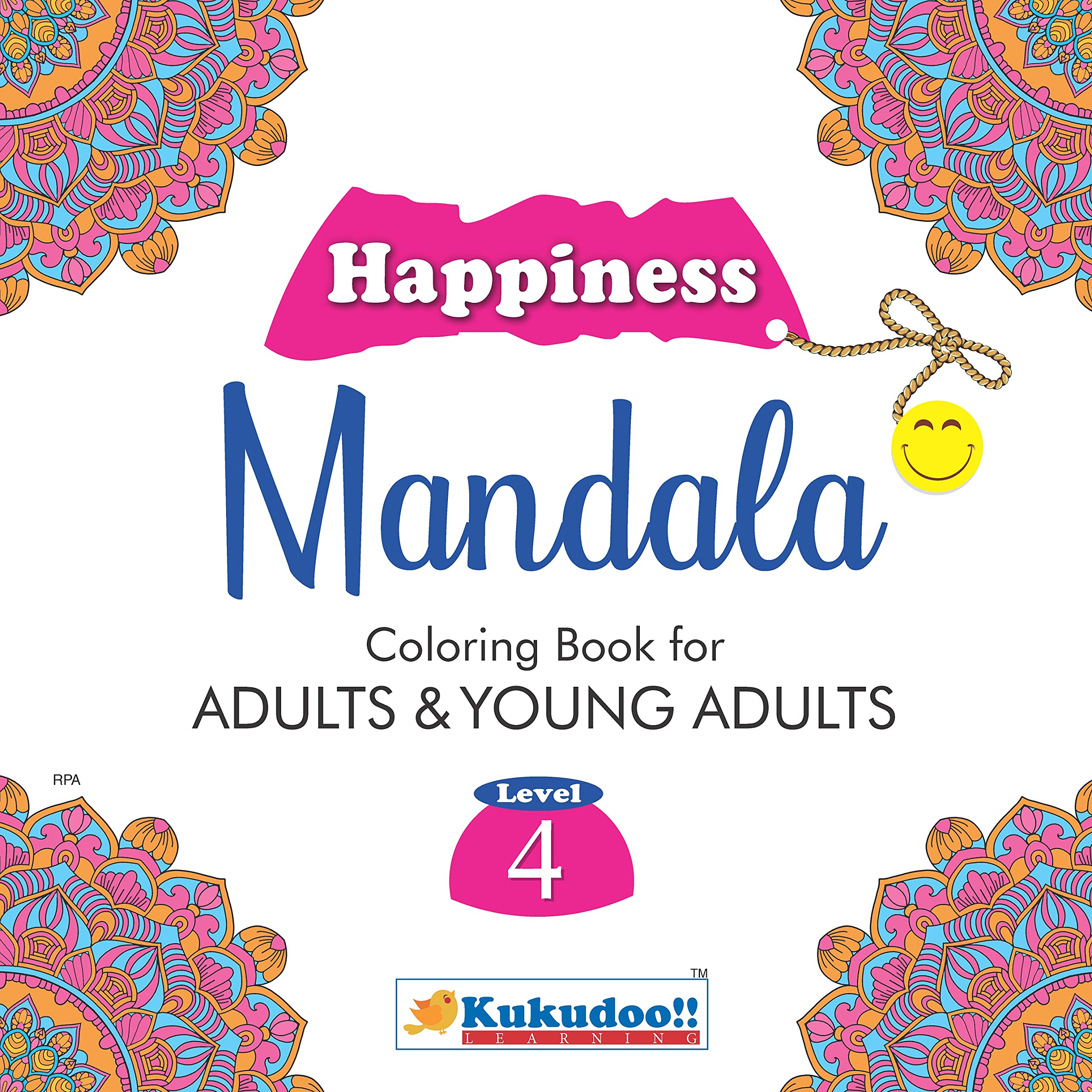 Happiness Mandala Colouring Book for Adults and Young Adults with Tear out sheets Book 4