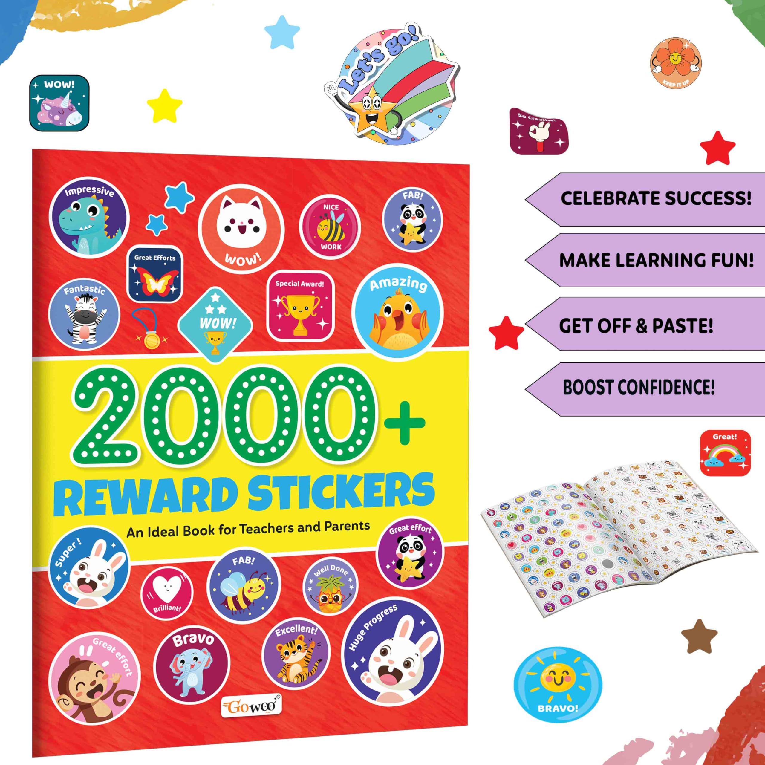2000+ Reward Stickers : Fun Sticker Book, Rewarding Sticker book for Parents and Teachers, More than 2,000 stickers to uplift ch