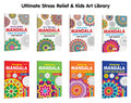 Stress Relief, Art Therapy, Refreshing  Mandala Copy to Colour for Adults & Kids and more : StressFree Mandala Art, Jubilatin